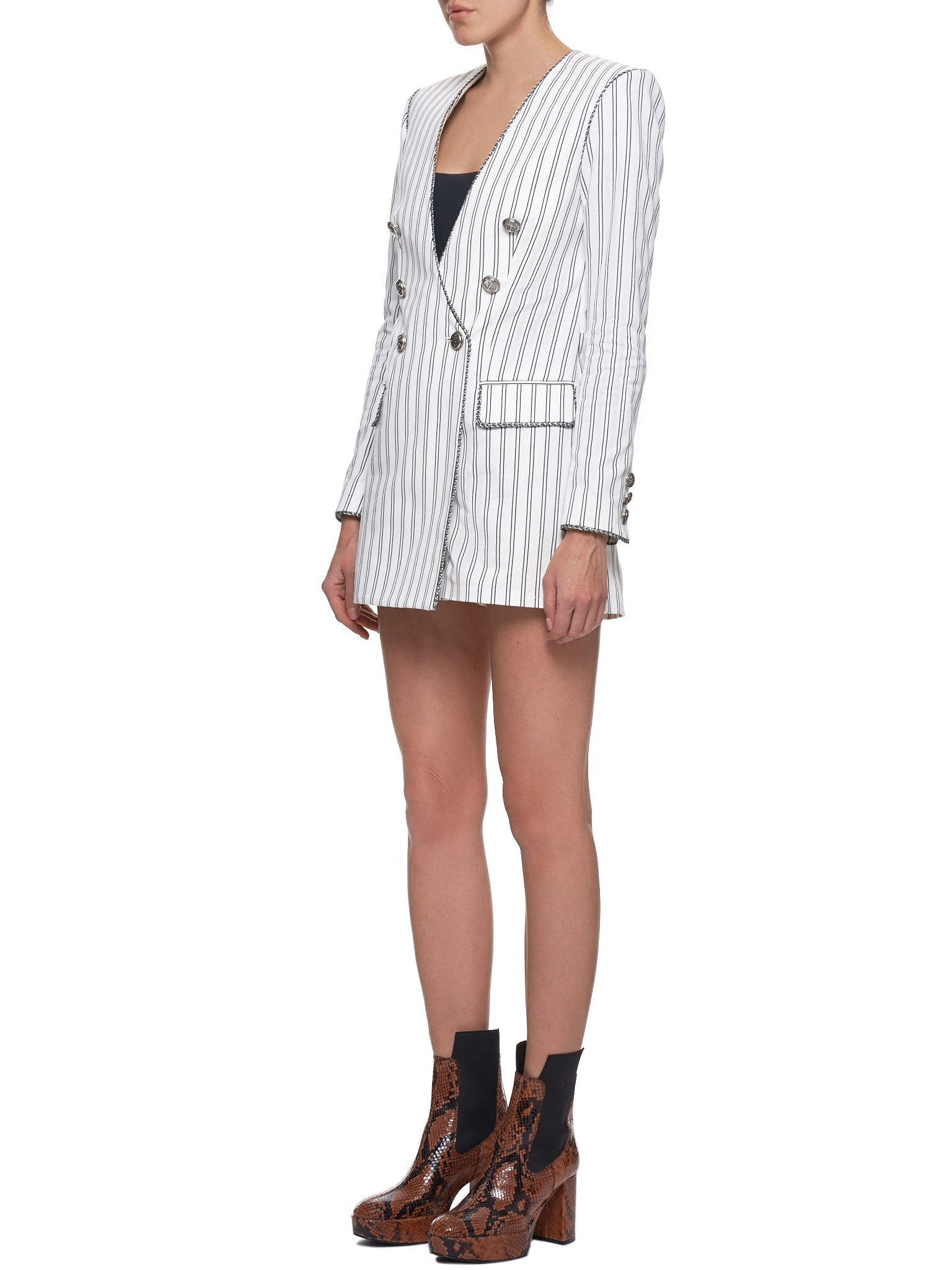 Striped Tailored Jumpsuit - 2