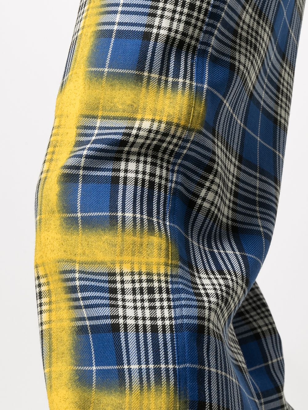 plaid straight-leg trousers - 5