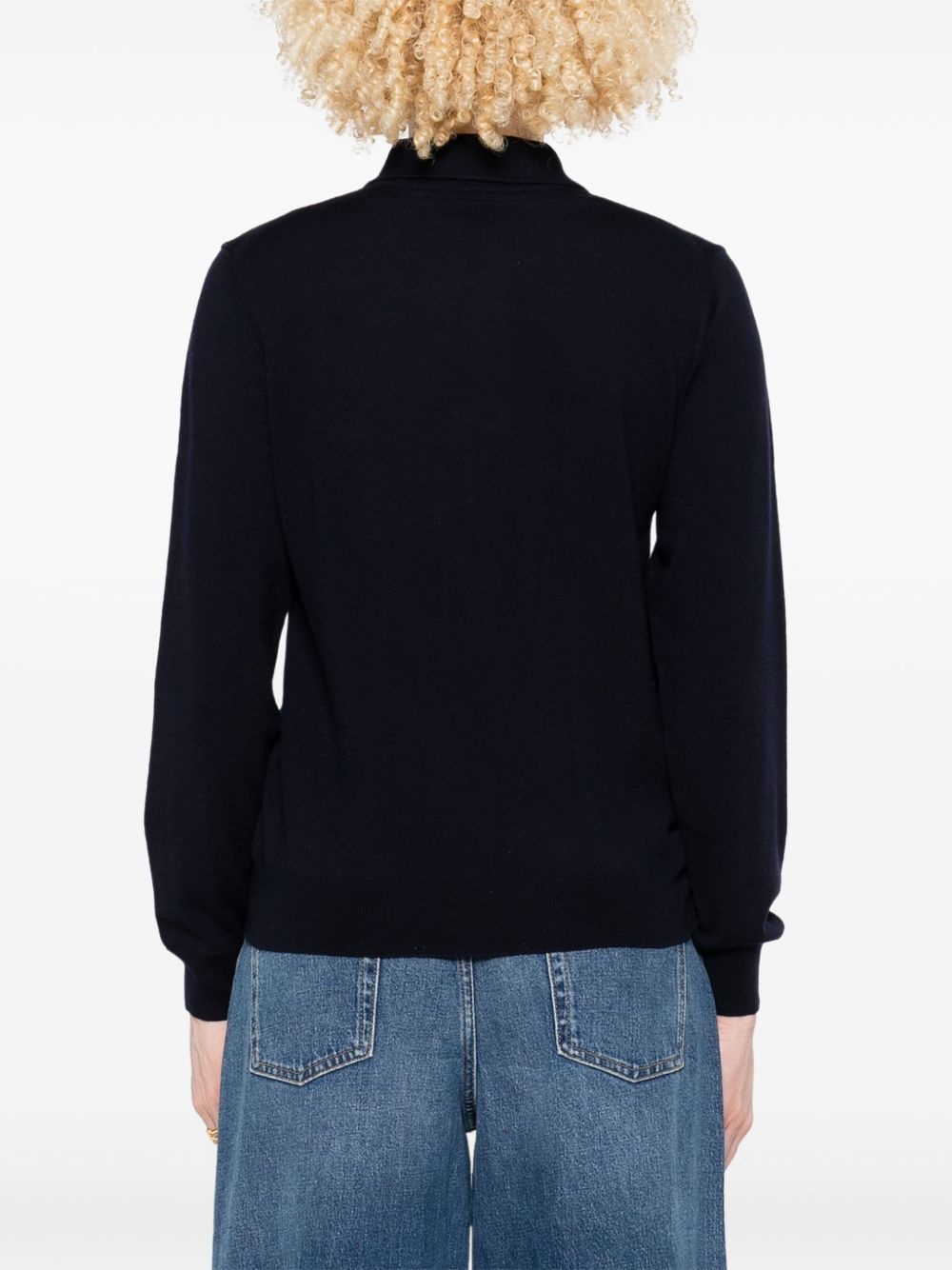 polo-collar sweatshirt - 4