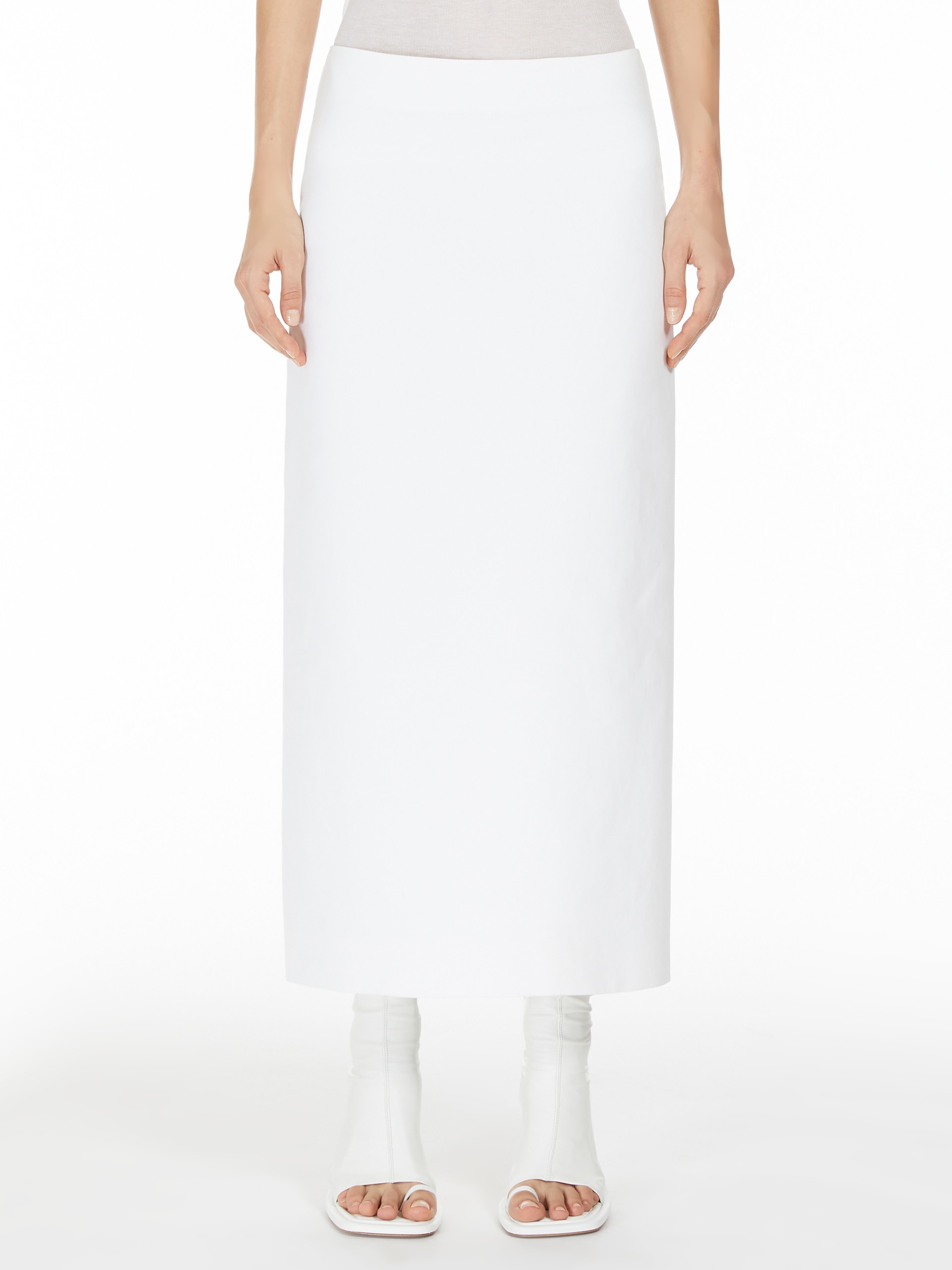 ACCORDO1234 Calf-length skirt with diagonal slit - 3