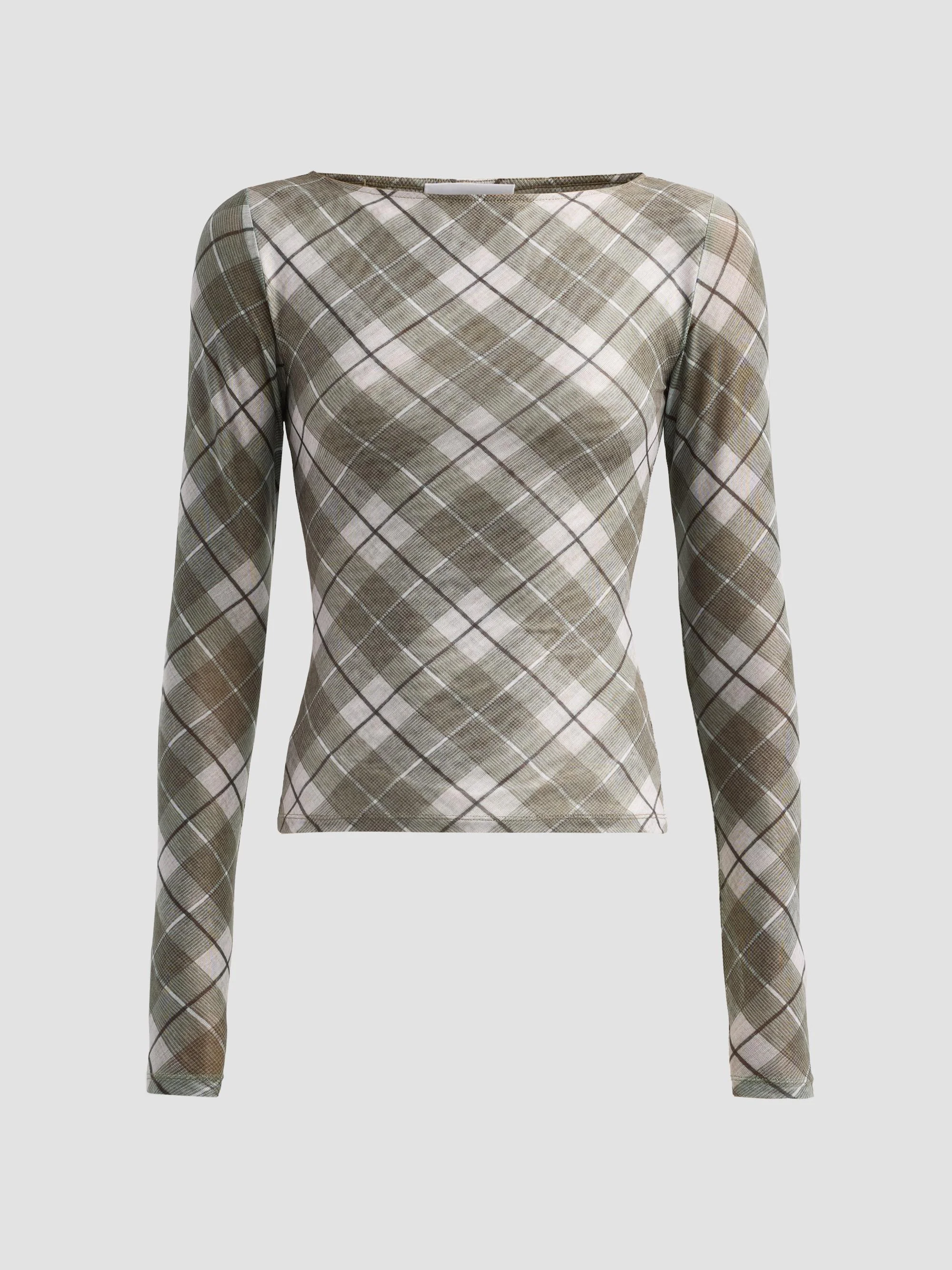 Women's Flume Plaid Long-Sleeve Top - Stevie Plaid - 1