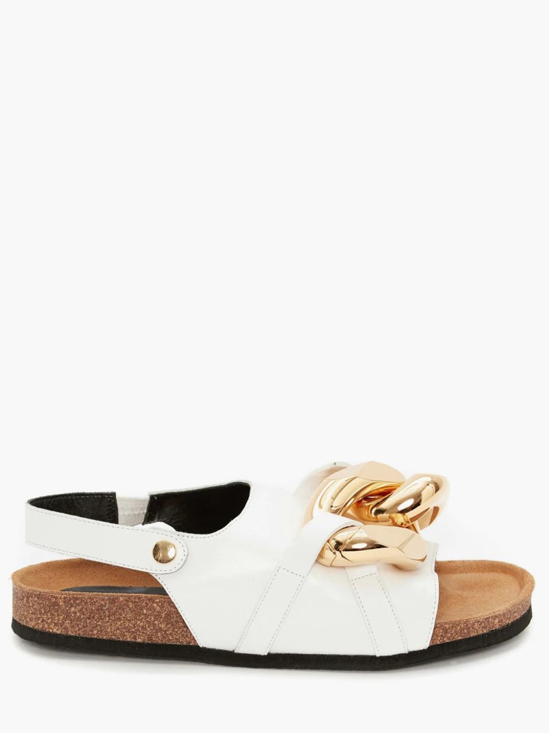WOMEN’S CHAIN FLAT SANDALS WITH SNAP - 1