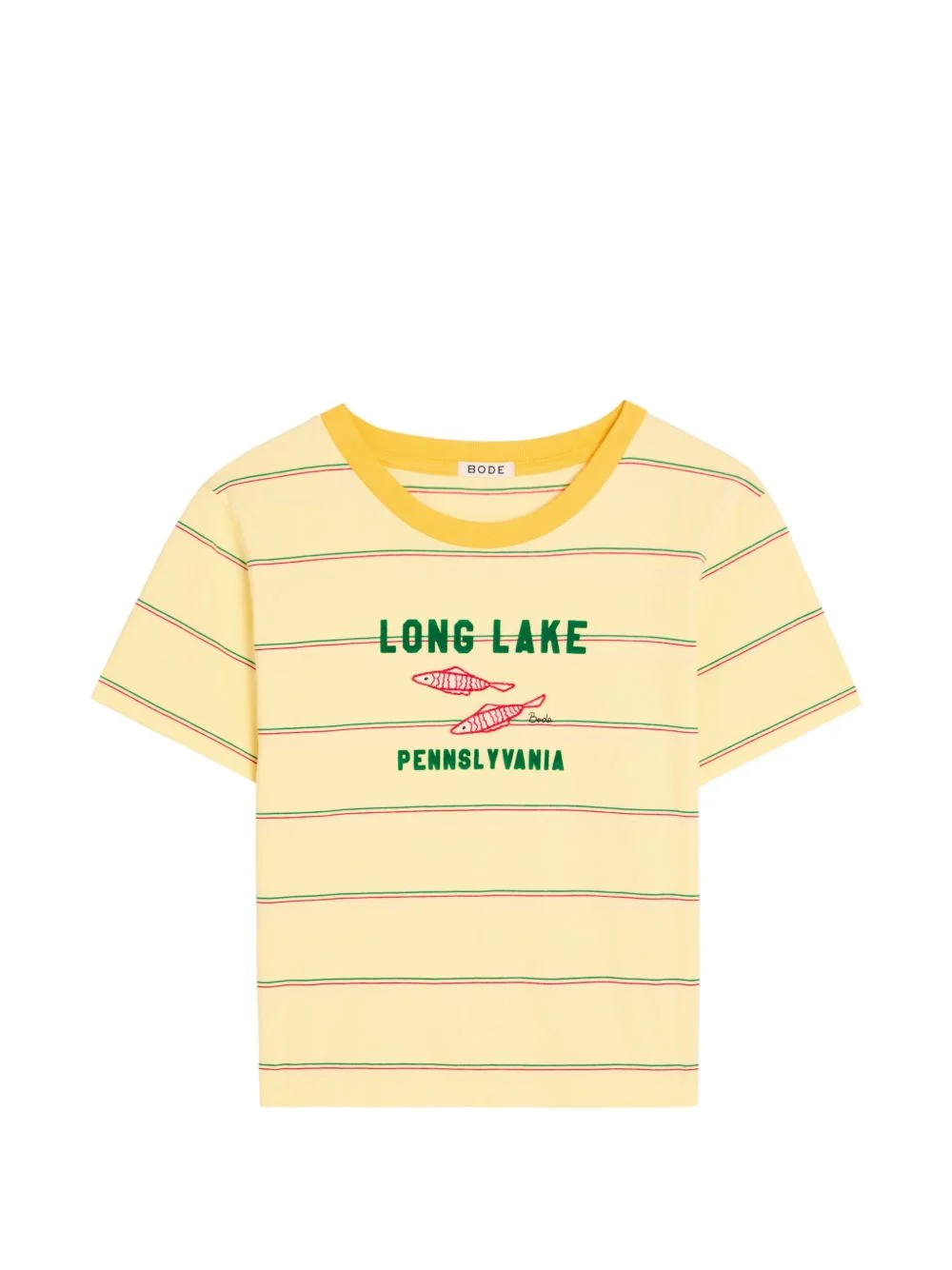 striped graphic T-shirt - 1
