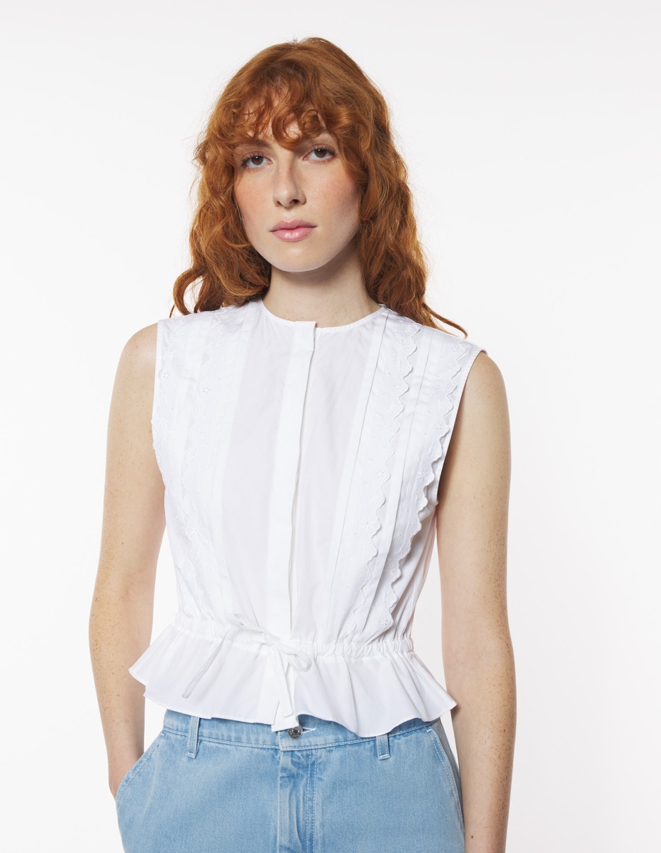 CRAFTED EMBROIDERY SLEEVELESS TOP - 3