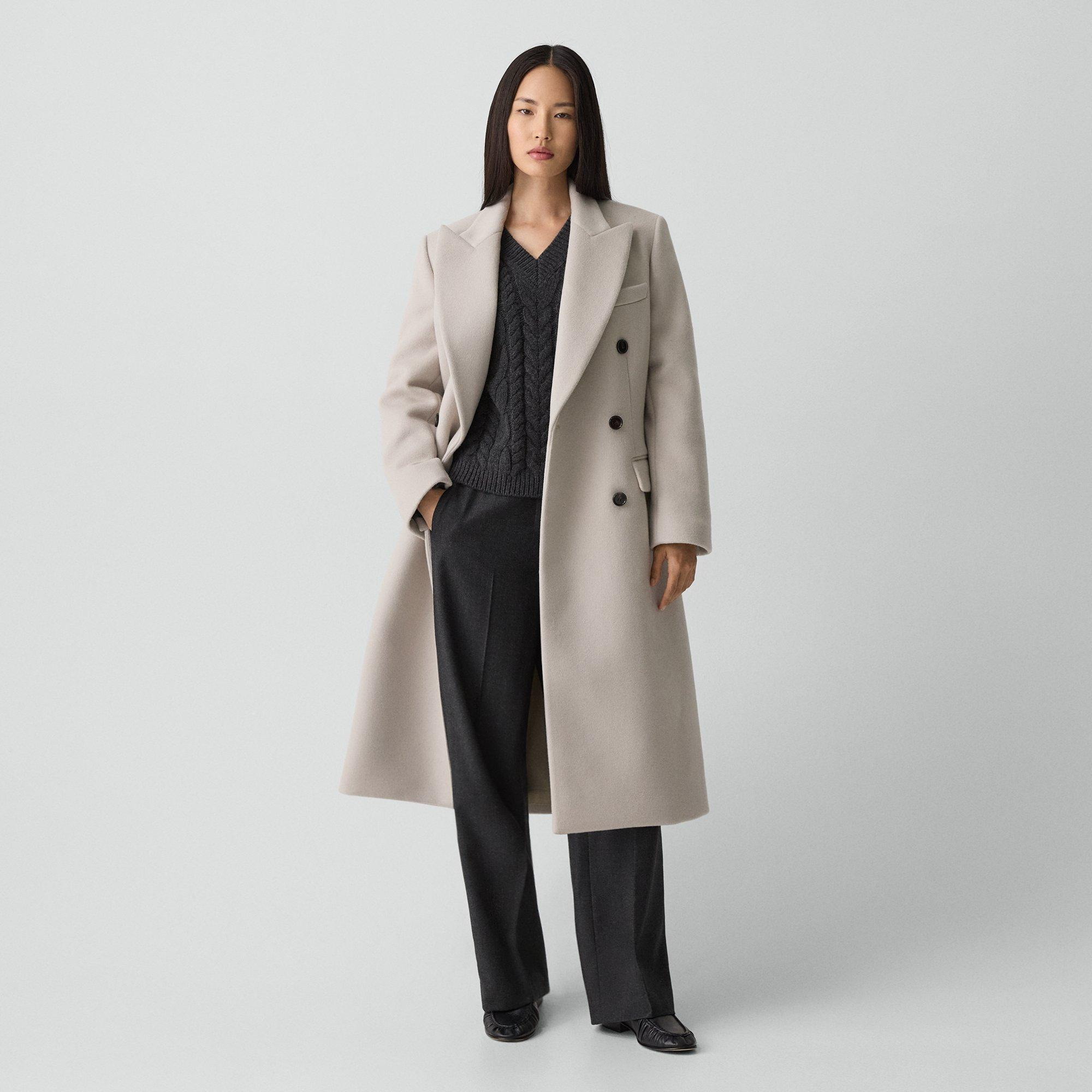 Double-Breasted Peacoat in Plush Melton - 2