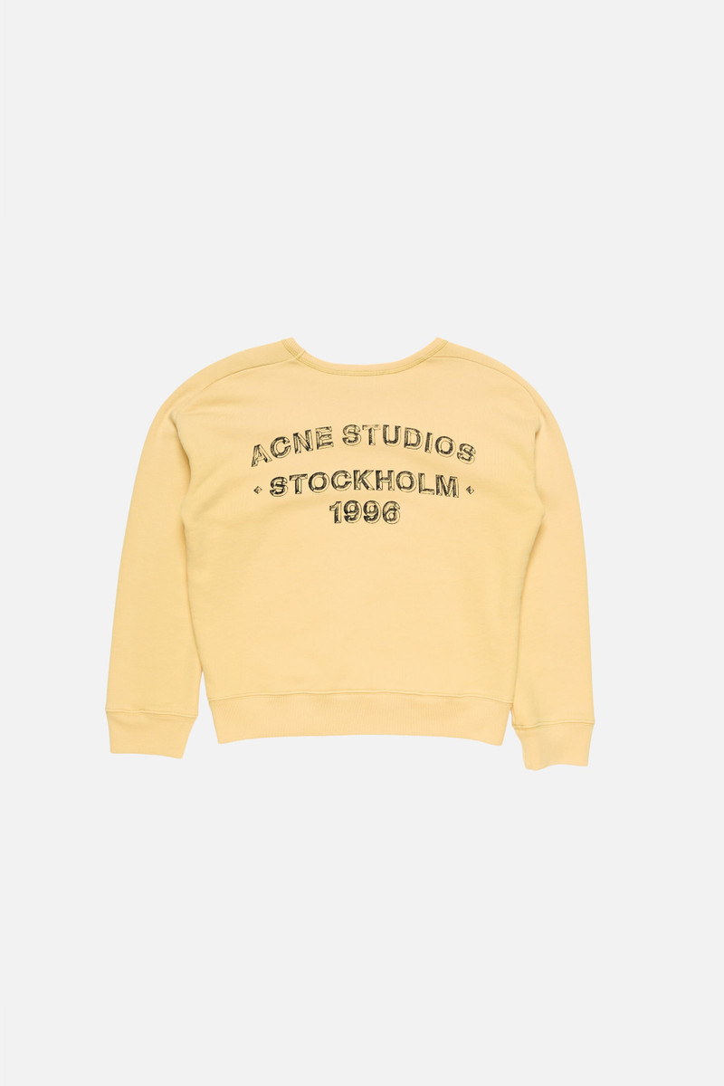 Acne Studios Washed logo sweatshirt - Light yellow outlook
