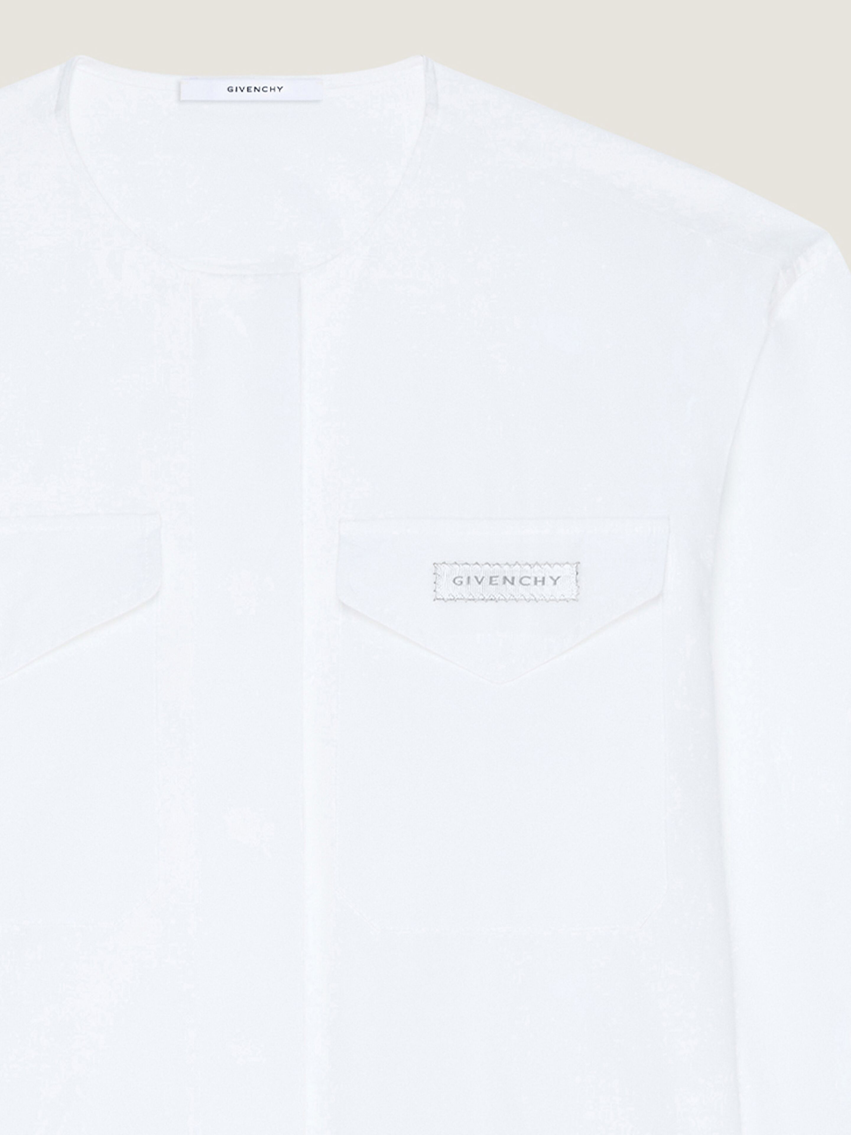 UTILITY CROPPED SHIRT IN POPLIN WITH GIVENCHY PATCH - 3