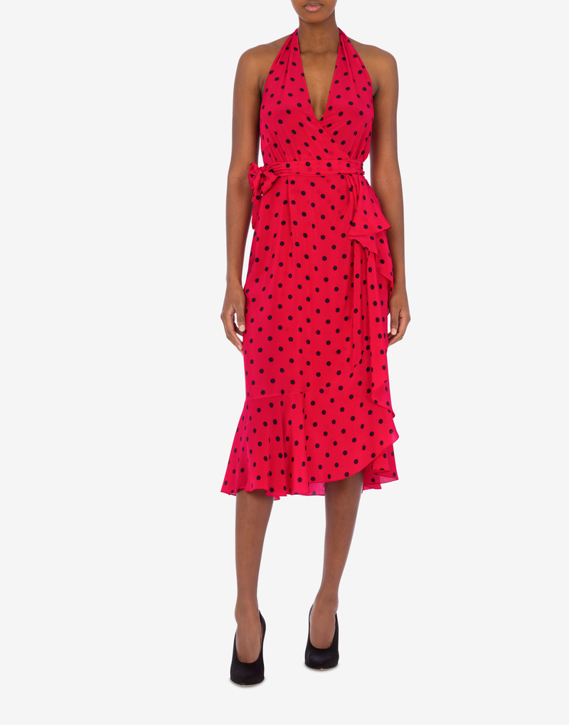 Moschino ALLOVER POLKA DOTS CRÊPE DE CHINE DRESS outlook