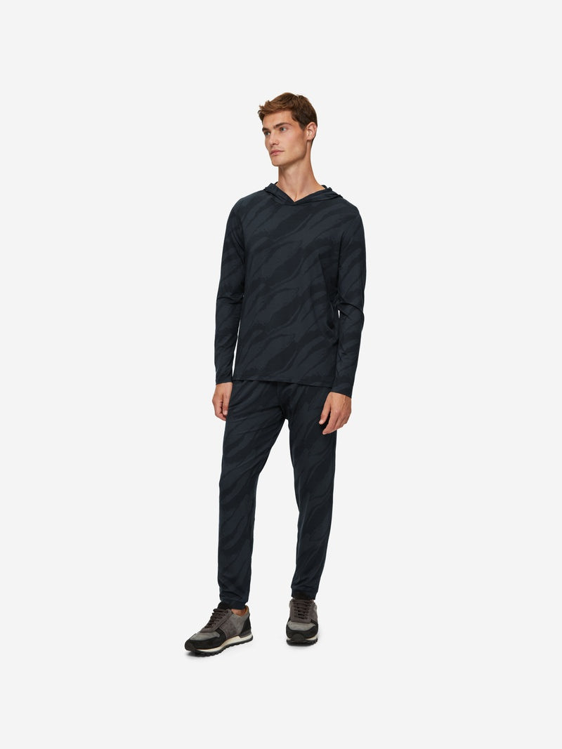 Men's Track Pants London 8 Micro Modal Black 3