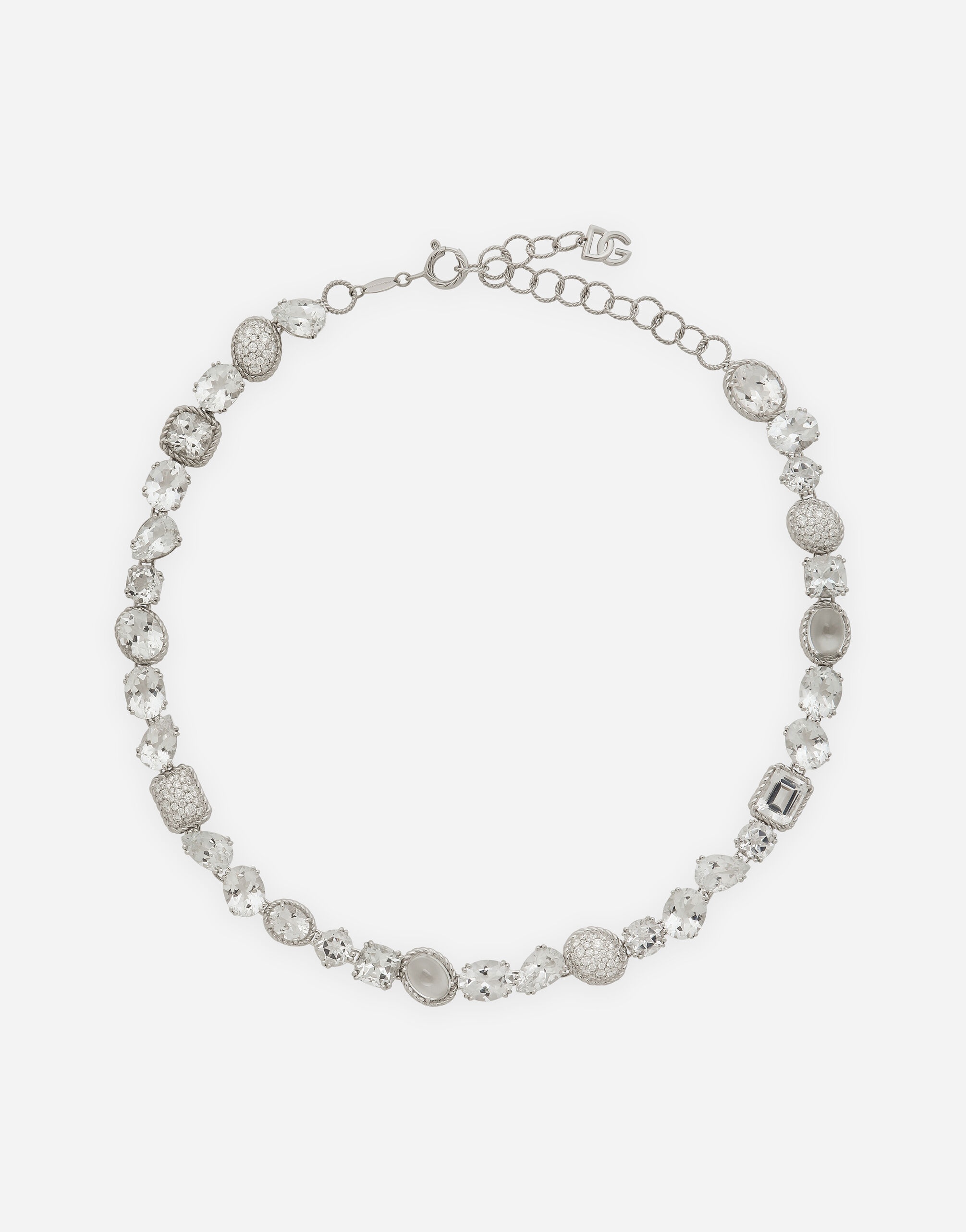 Anna necklace in white gold 18Kt and colorless topazes - 1