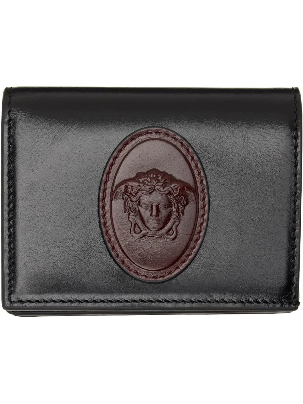 Black Roomy Leather Wallet - 1