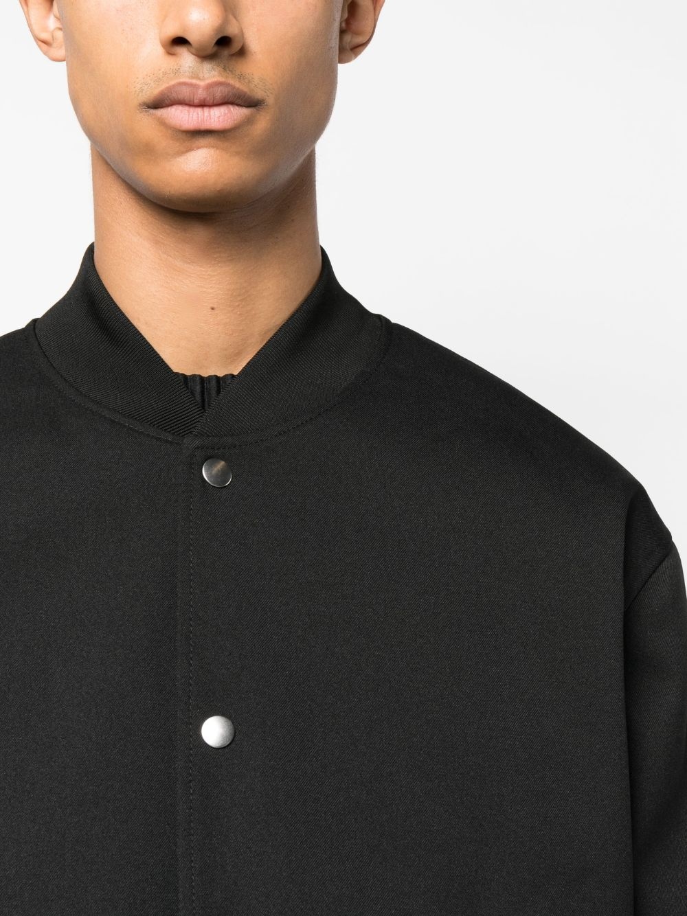 plain cotton bomber jacket - 5