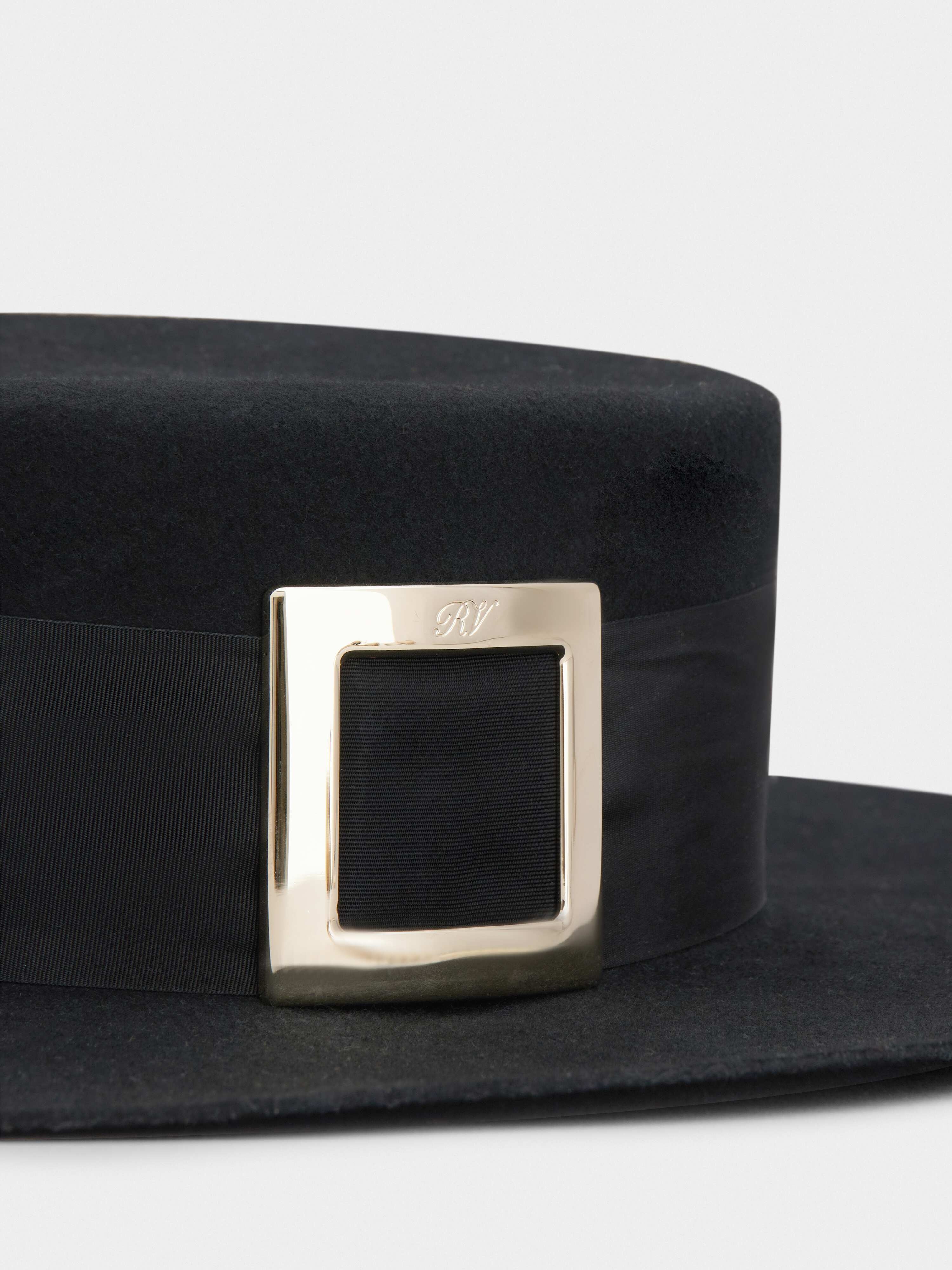 Très Vivier Metal Buckle Hat in Felt - 3