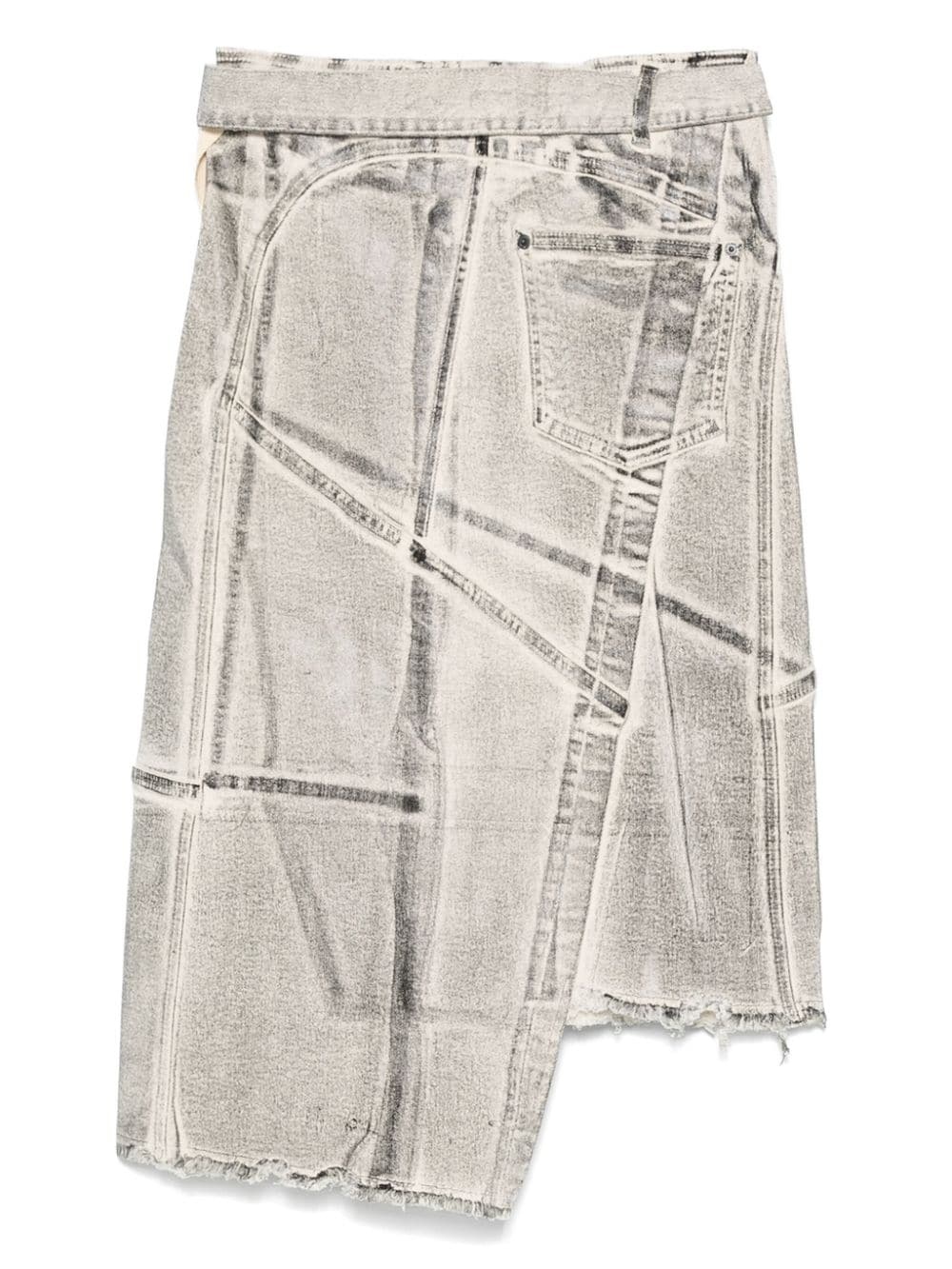 denim wrap midi skirt - 2