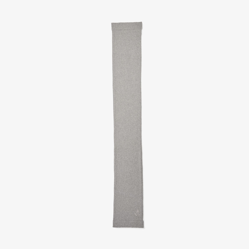 JIMMY CHOO Imke
Marl Grey Knitted Cashmere Scarf with Embroidered Crystal JC Monogram outlook