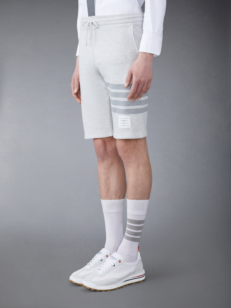 Thom Browne Pastel Grey Loopback Terry Tonal 4-Bar Classic Sweat Shorts outlook