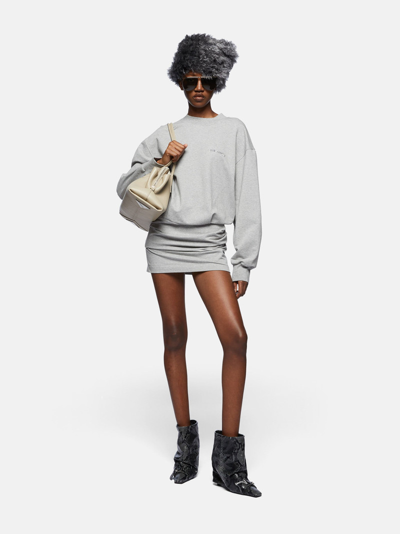THE ATTICO MELANGE GREY MINI DRESS outlook