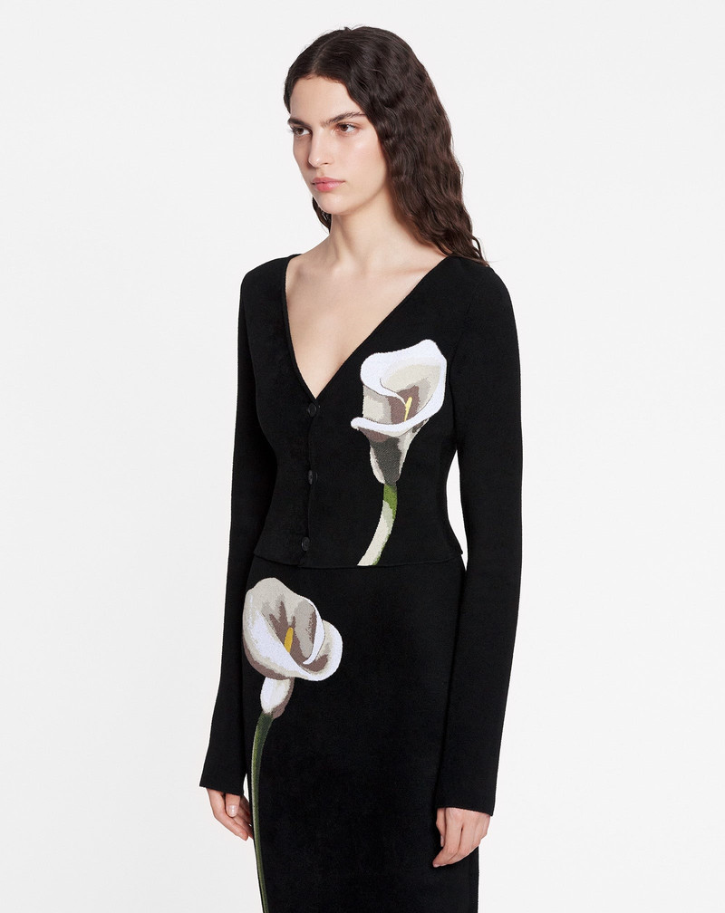 Lanvin V-NECK JACQUARD CARDIGAN outlook