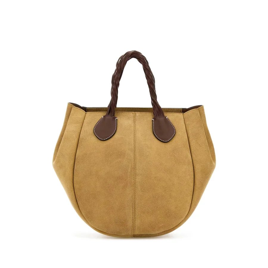 J.W. Anderson Beige Suede Small Punch Handbag - 1