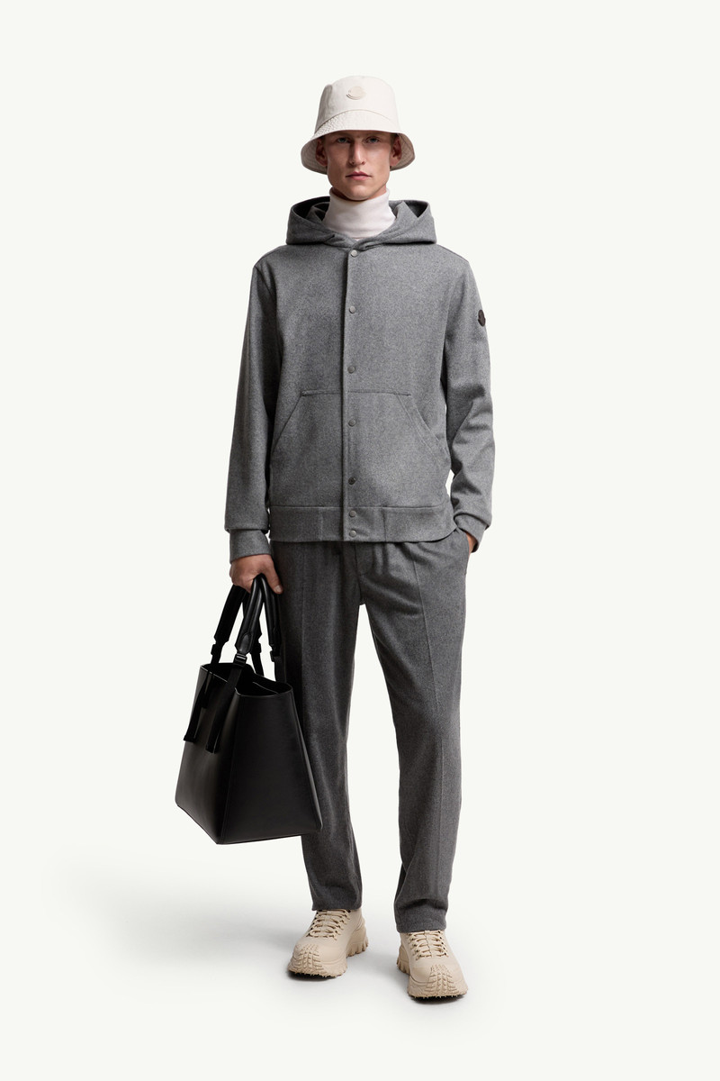 Moncler Wool Blend Zip-Up Hoodie outlook