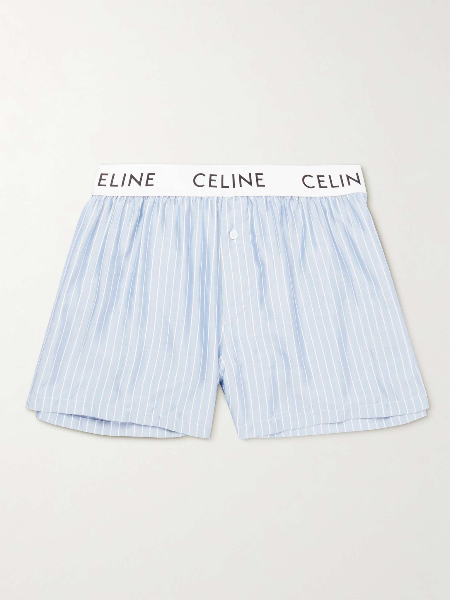 Straight-Leg Striped Silk Pyjama Shorts - 1
