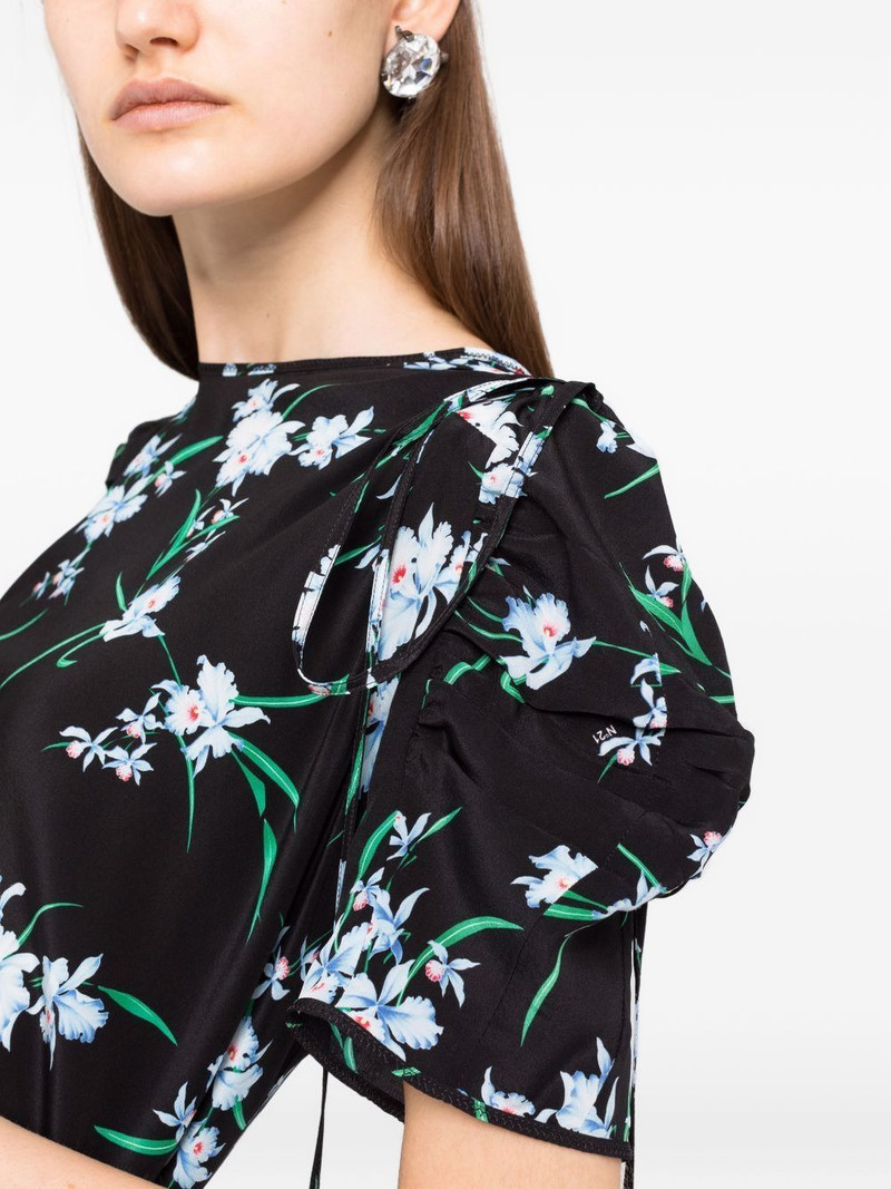 floral-print draped dress 5