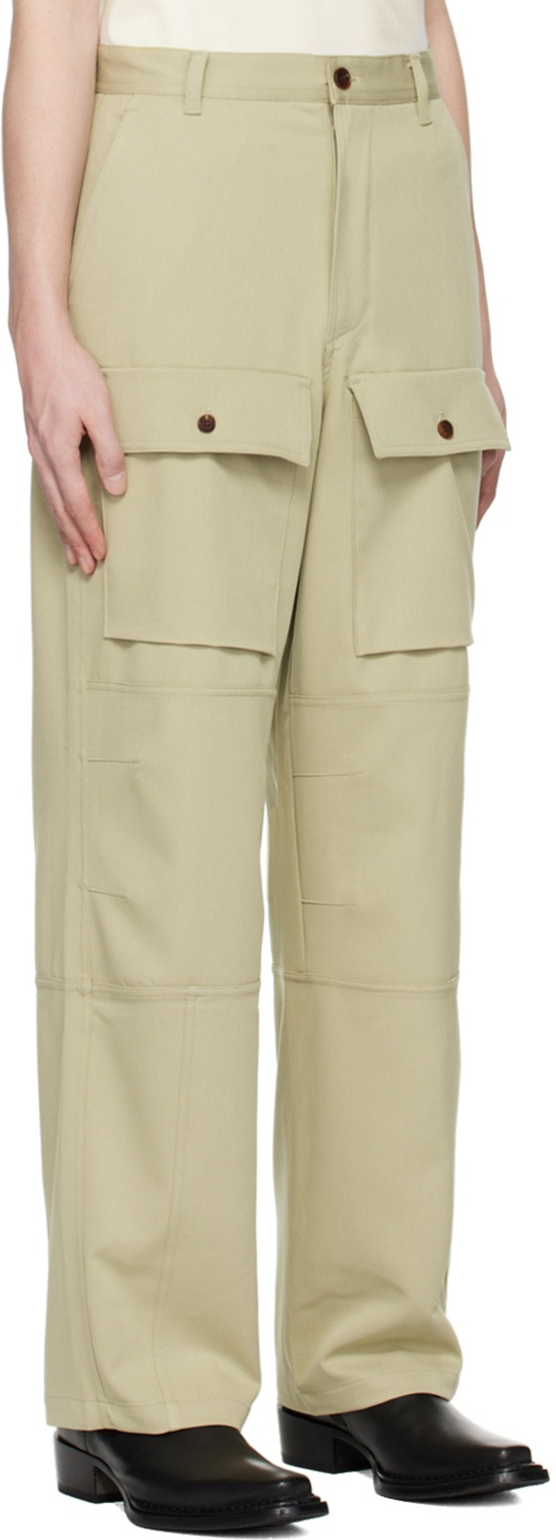 The Frankie Shop Green Grant Cargo Pants outlook