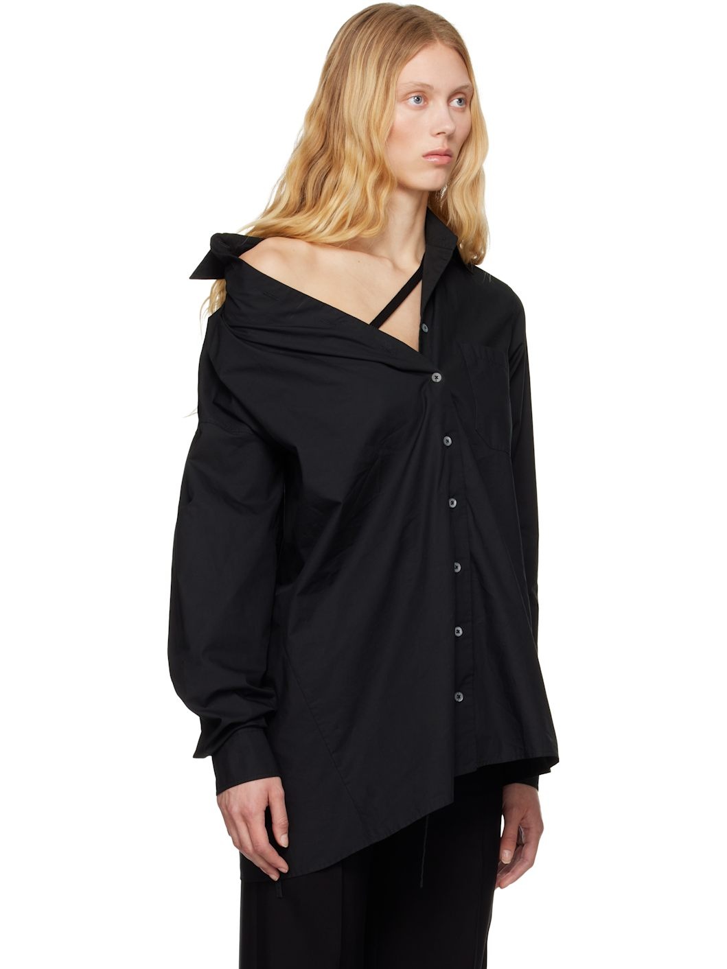 Black Daria Drop Shoulder Shirt - 2