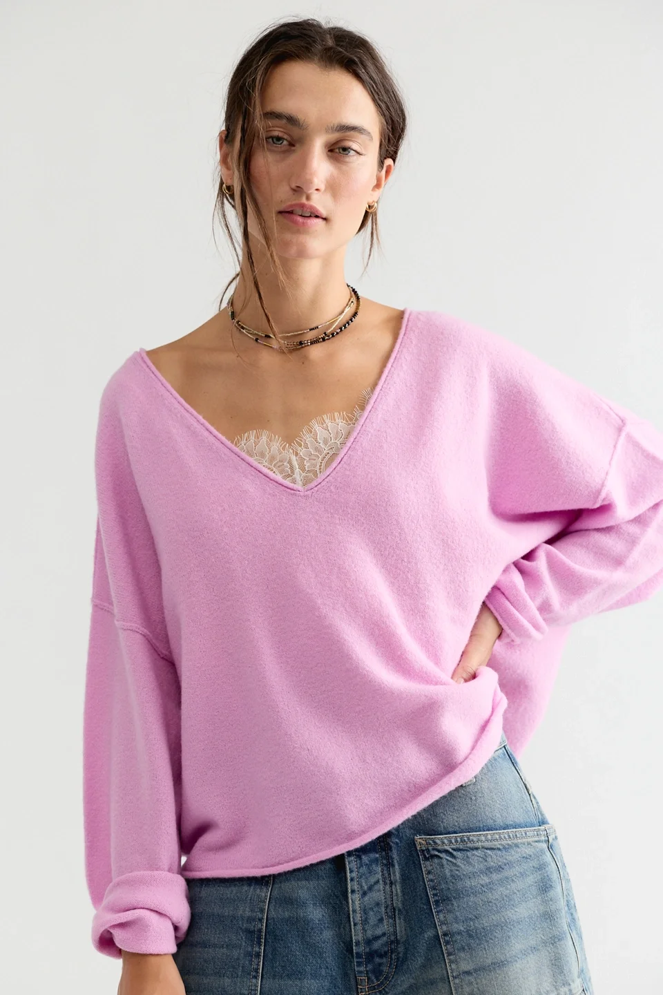 See Me V-Neck Pullover - 1