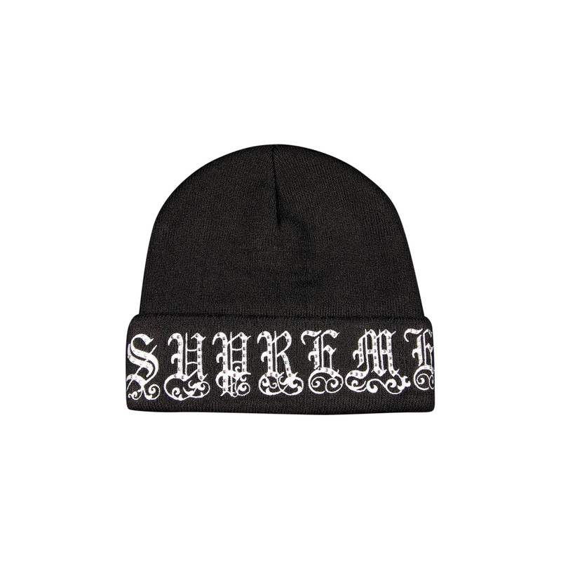 Supreme Supreme Old English Rhinestone Beanie 'Black' - SS21BN24