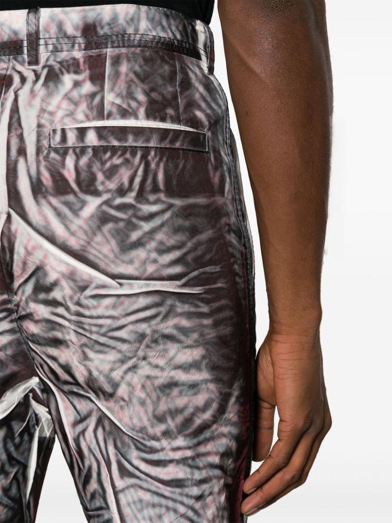 abstract-print drop-crotch trousers 5