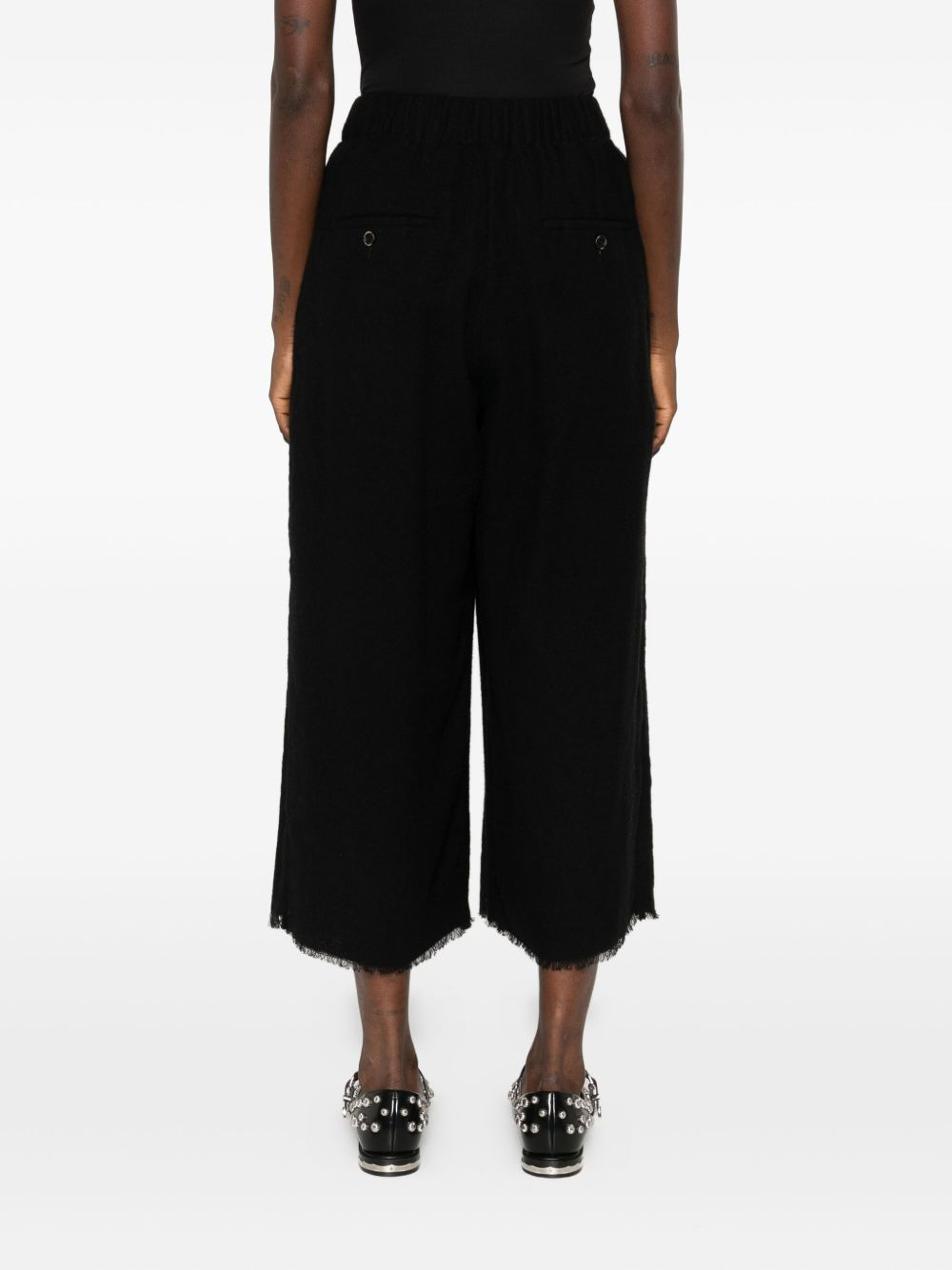 pleated frayed trousers - 4