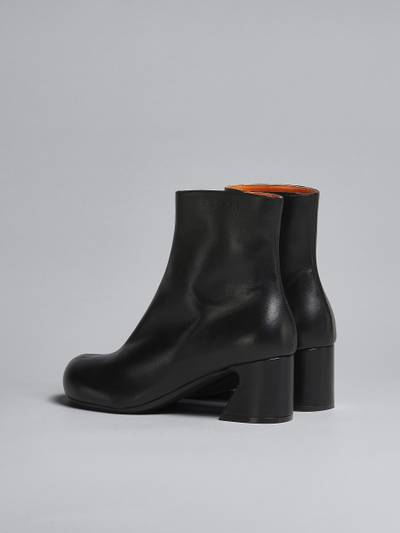 Marni BLACK LEATHER ANKLE BOOT outlook