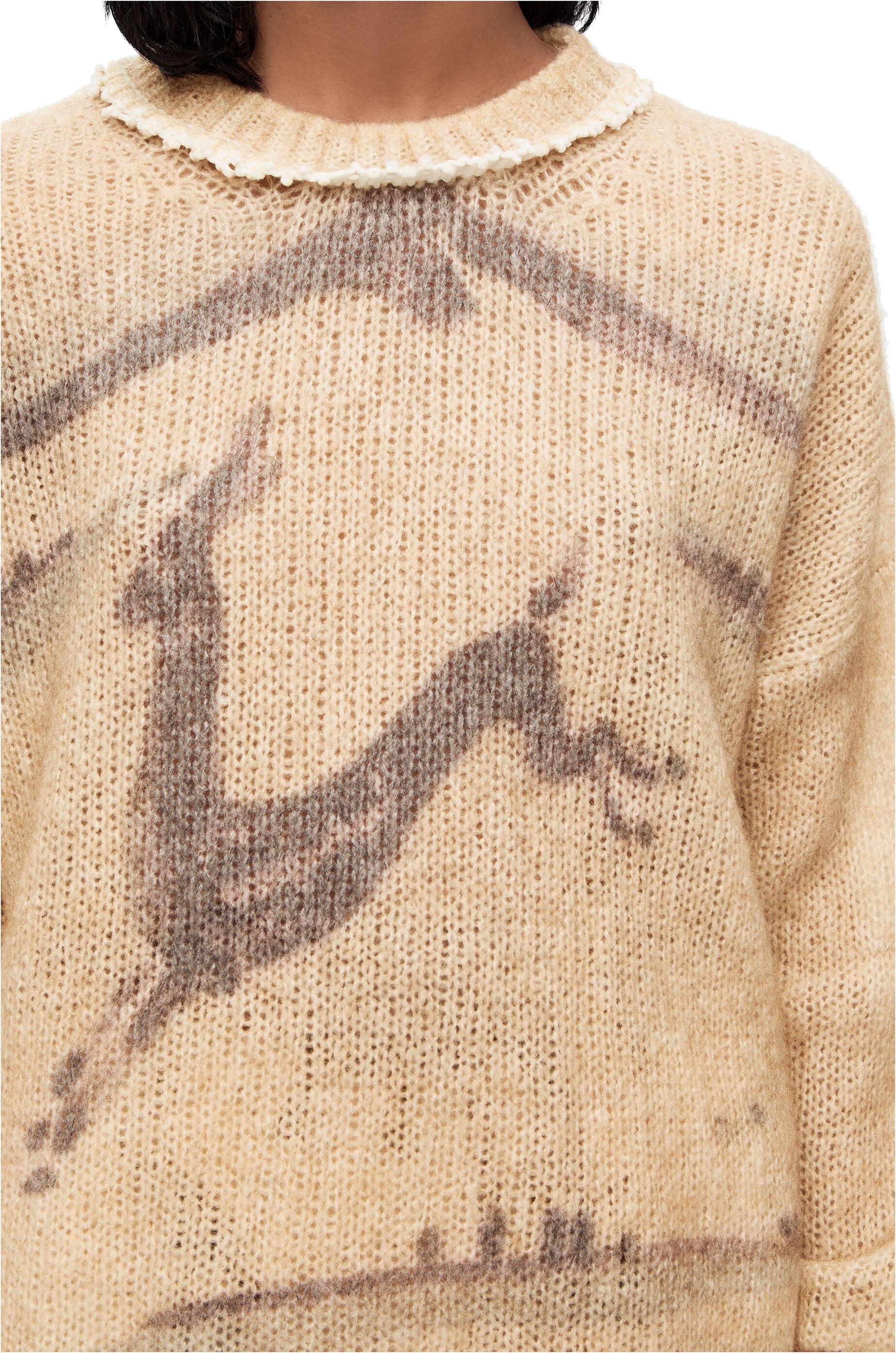 Deer sweater in mohair and wool blend - 5
