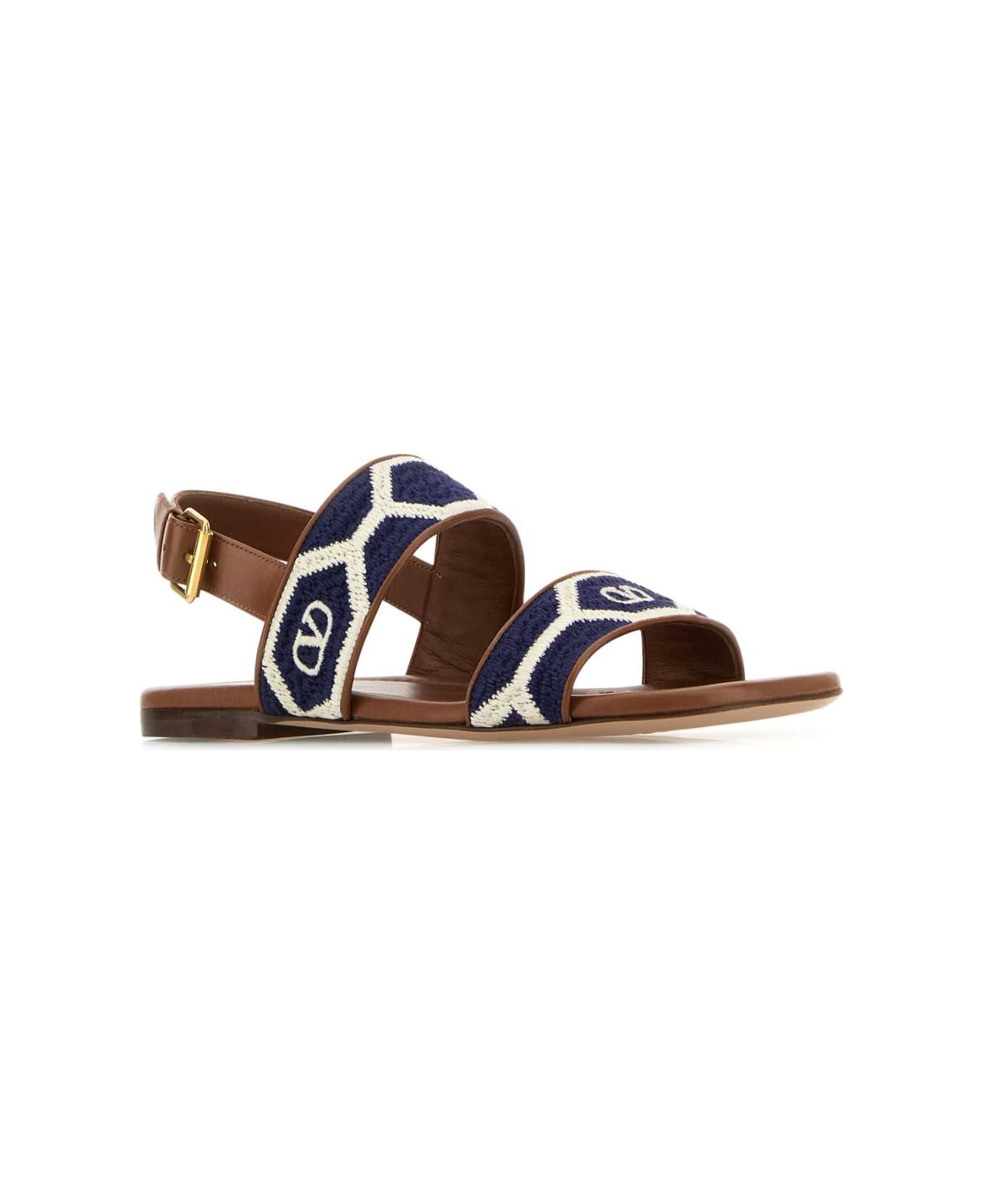 Embroidered Fabric Vlogo Signautre Sandals - 2