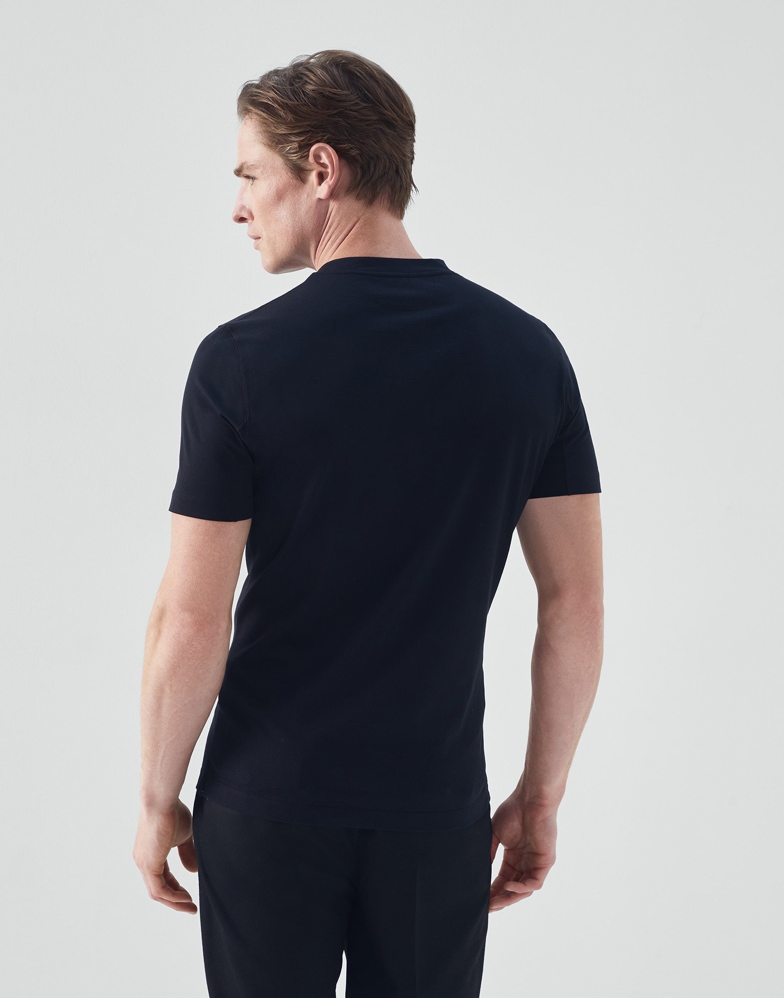 Cotton jersey round neck slim fit T-shirt - 2