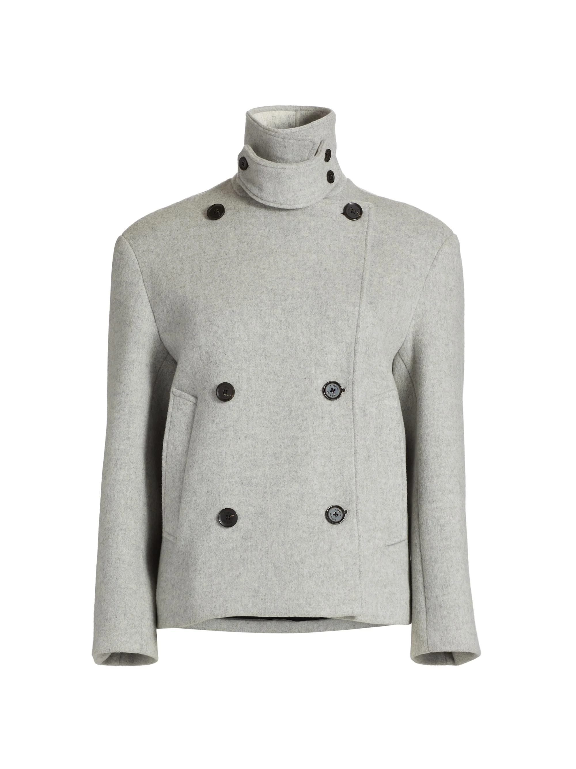 Women's Nola Brushed Wool-Cashmere Jacket - Light Grey Melange - 1