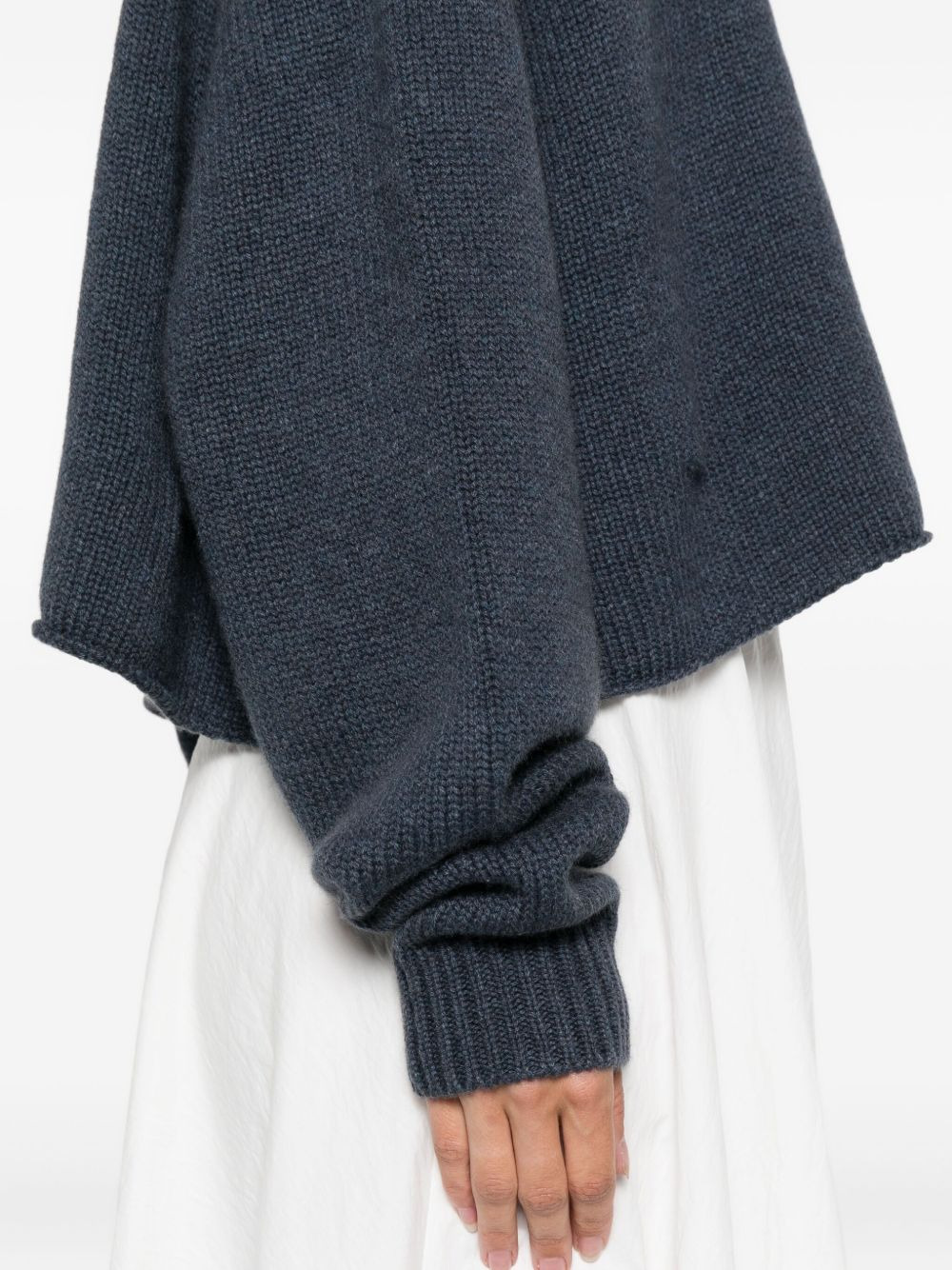round-neck cropped sweater - 5