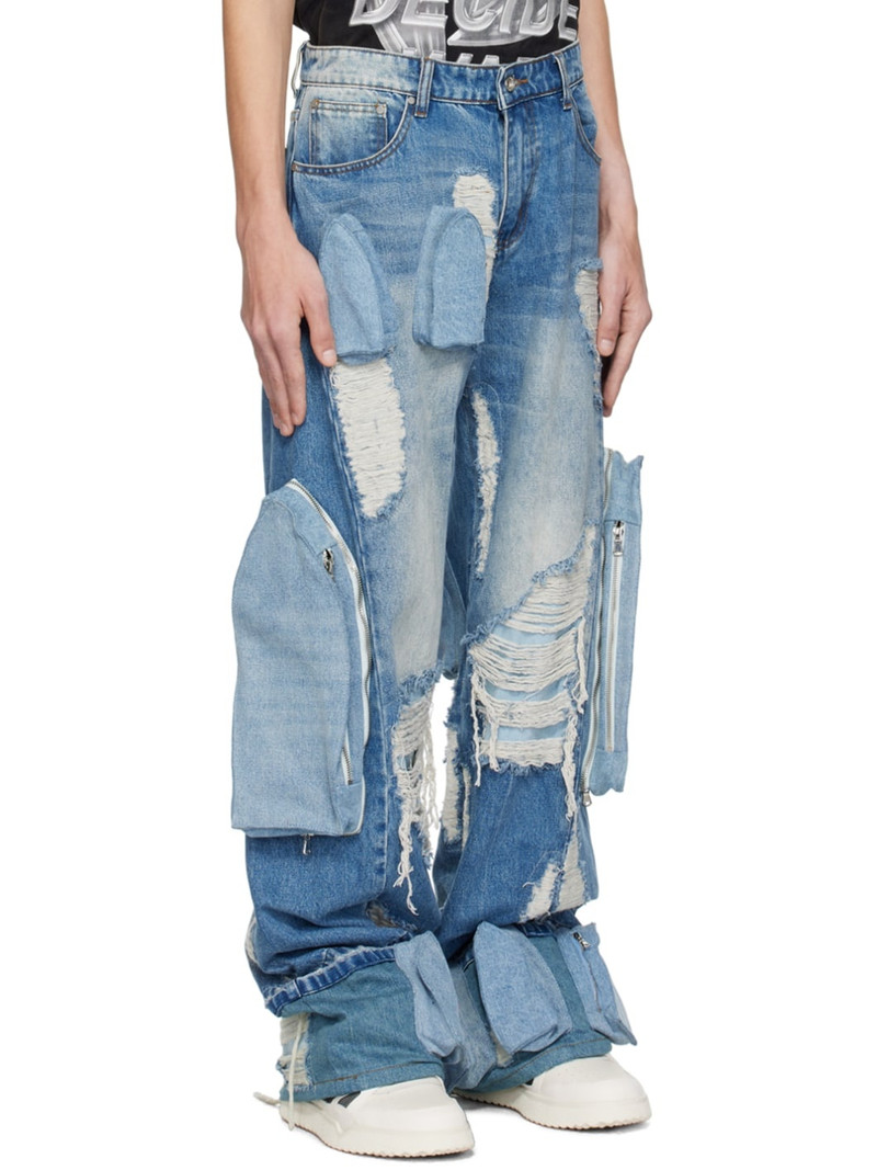 Blue Multipocket Jeans 2