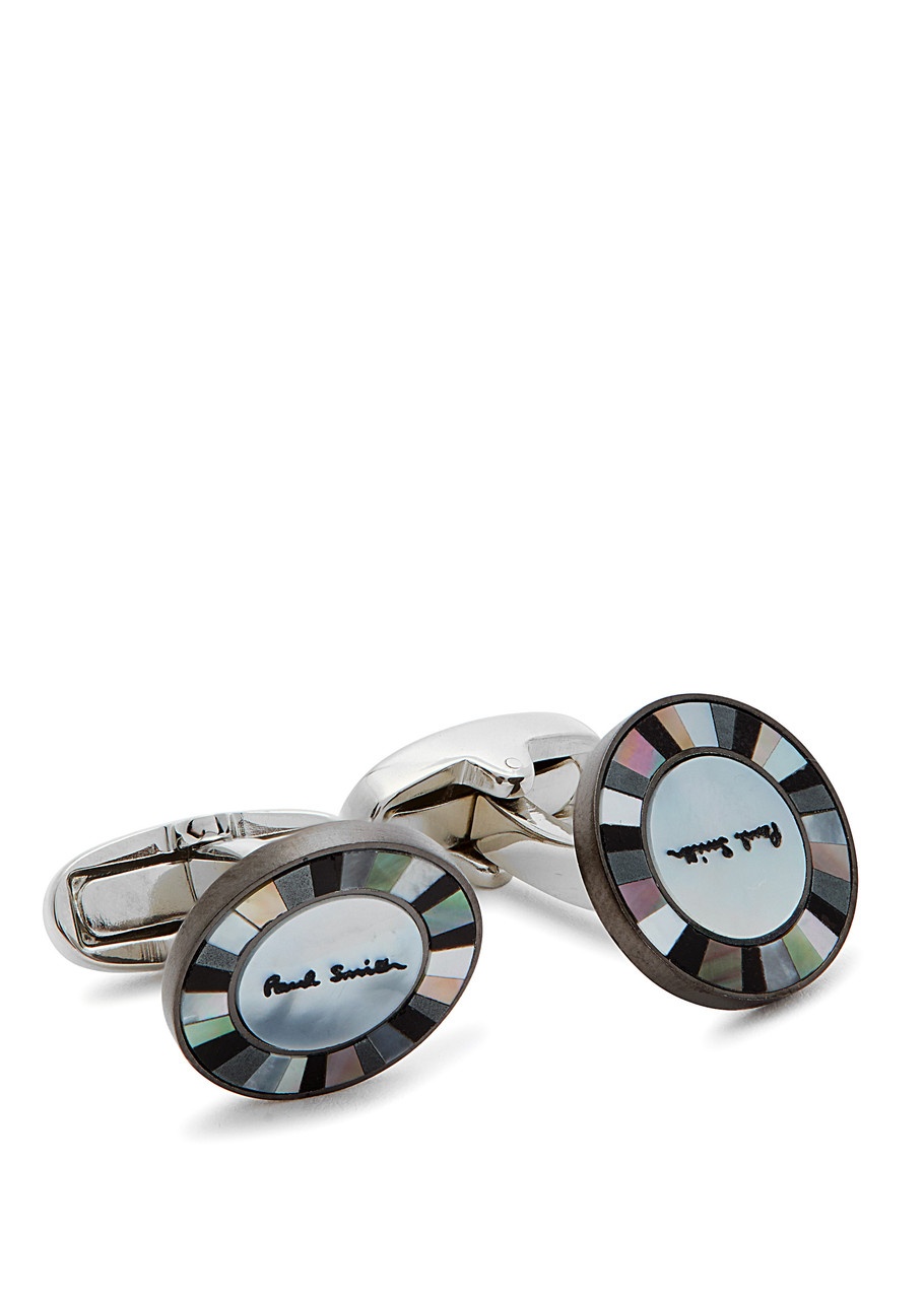 Paul Smith Mother-of-pearl Striped Cufflinks - 2