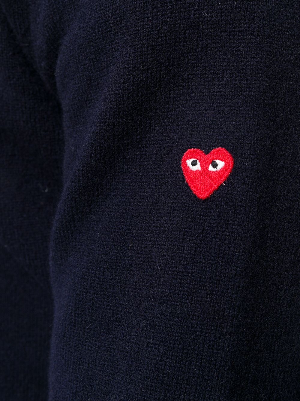 embroidered heart patch sweater - 5