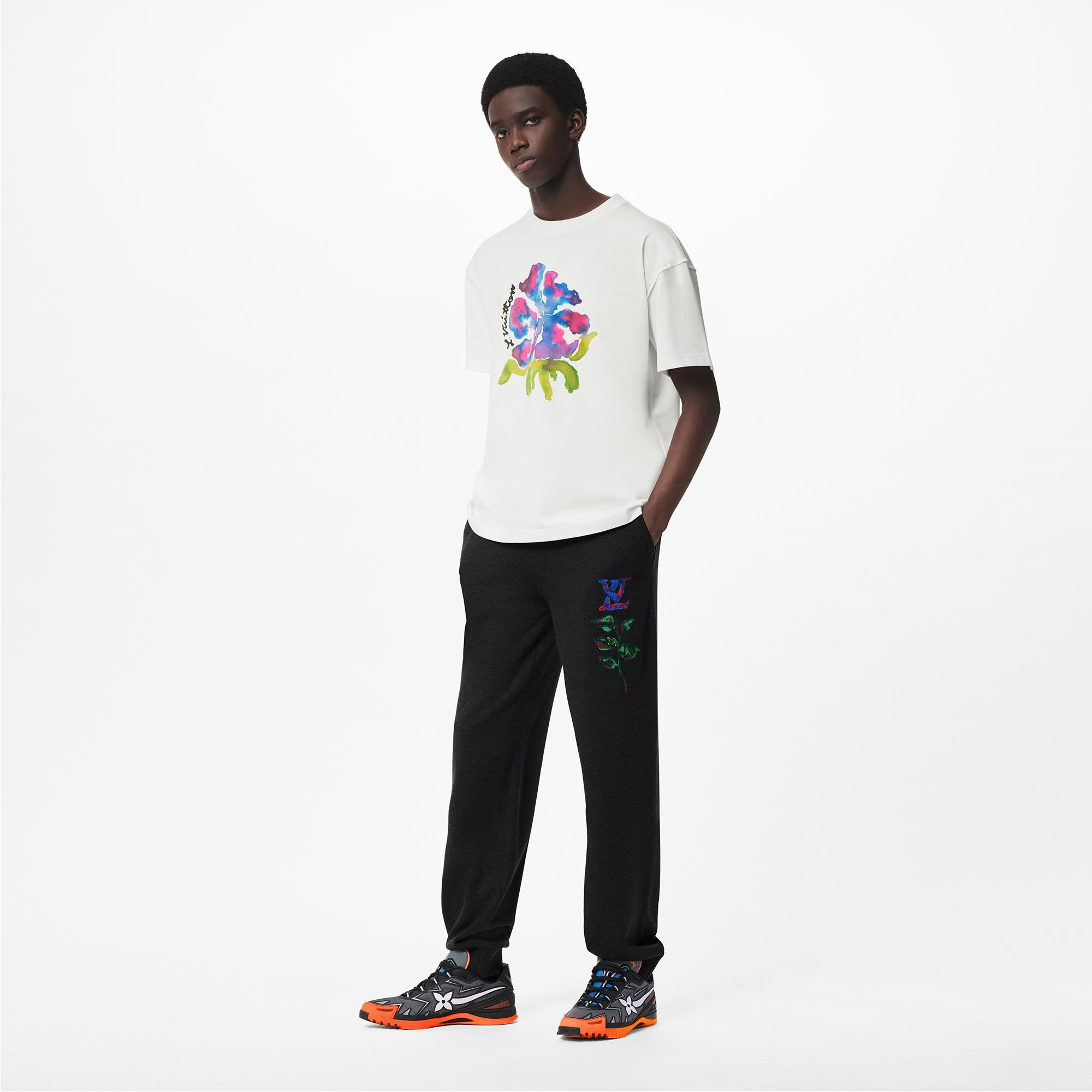 Printed Flower Drop Shoulders Tee - 2