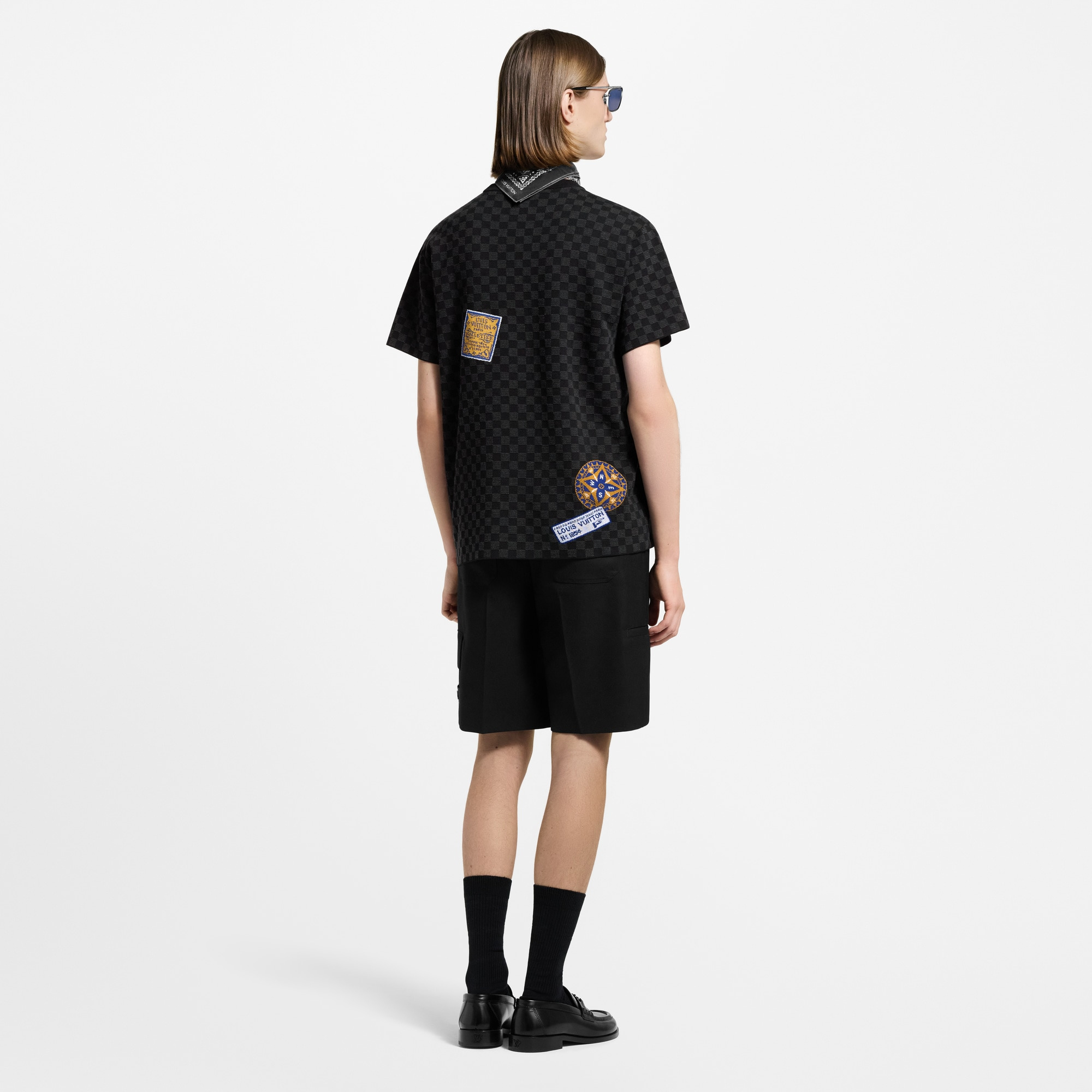 Damier Short-Sleeved Signature Crewneck - 3