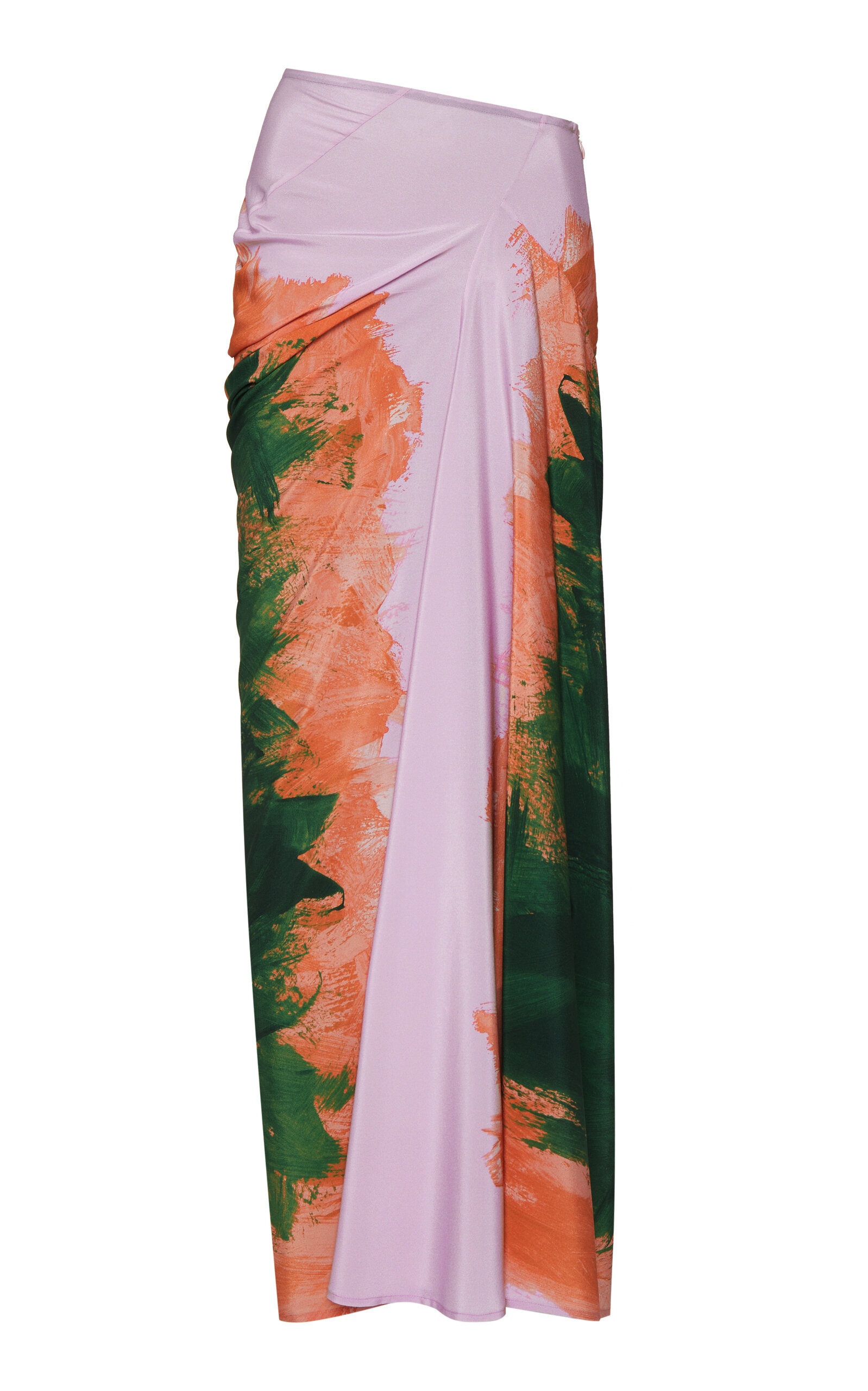 Saren Printed Silk-Blend Maxi Skirt multi - 1