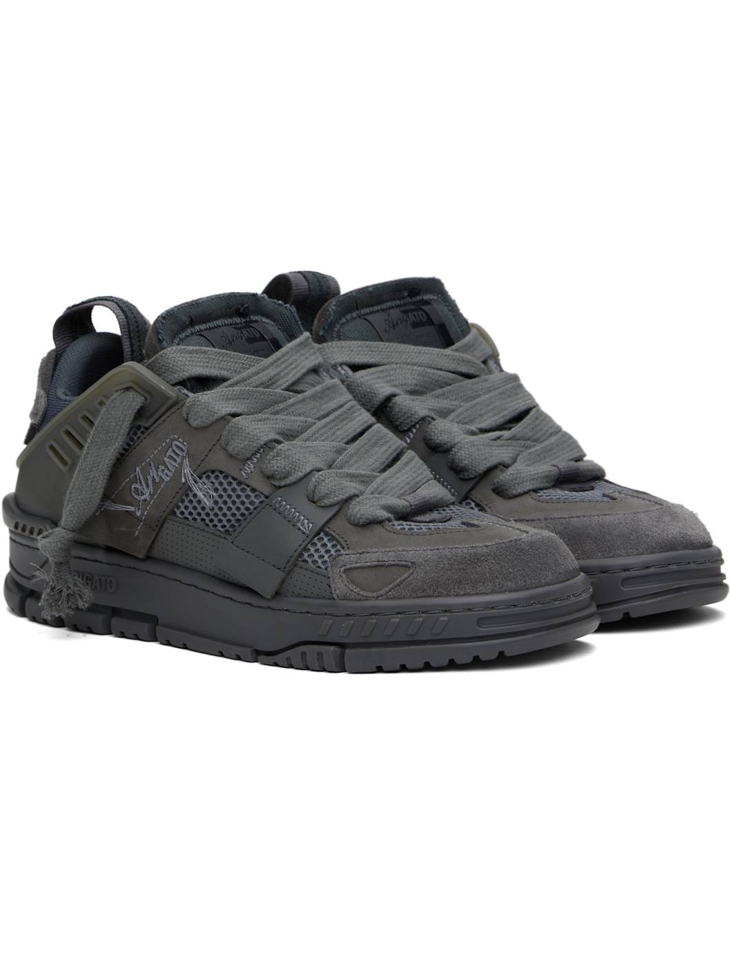 Gray Area Patchwork Sneakers - 4