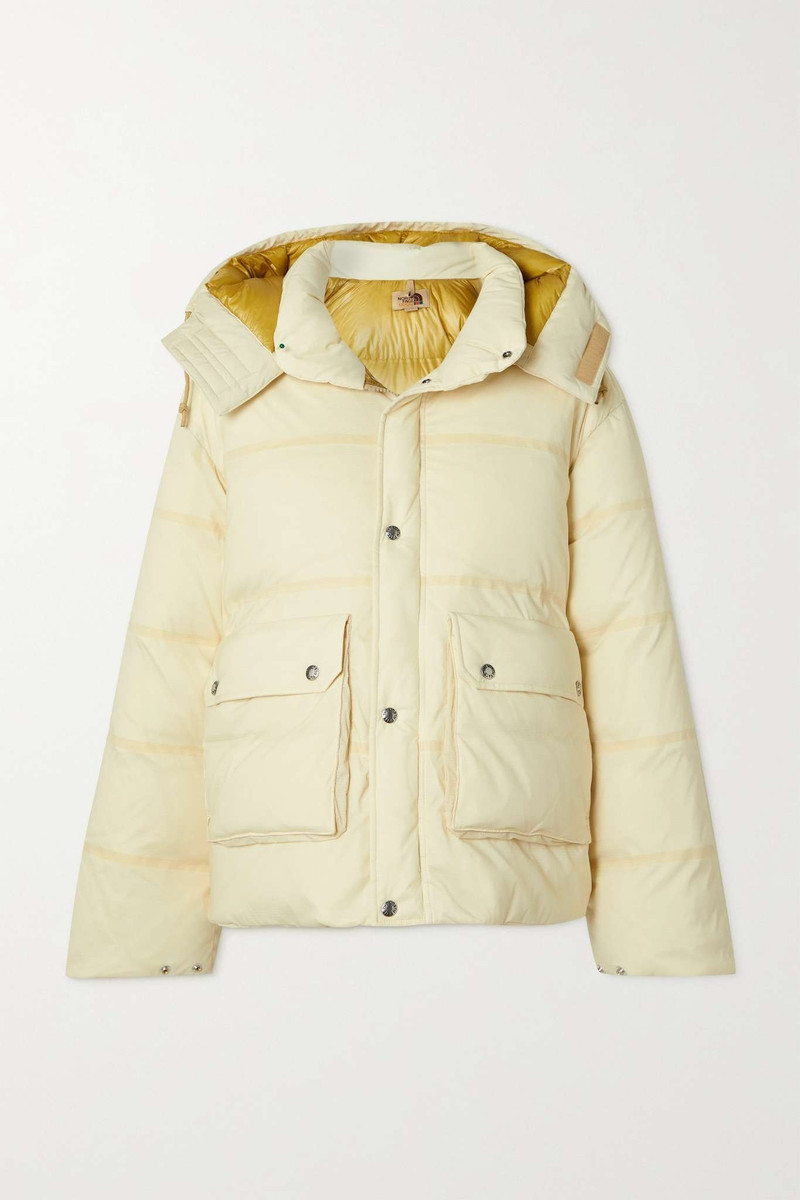 + The North Face hooded printed quilted ripstop down jacket - 1