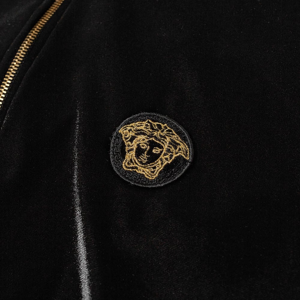 Versace Embroidered Medusa Velour Track Jacket - 3