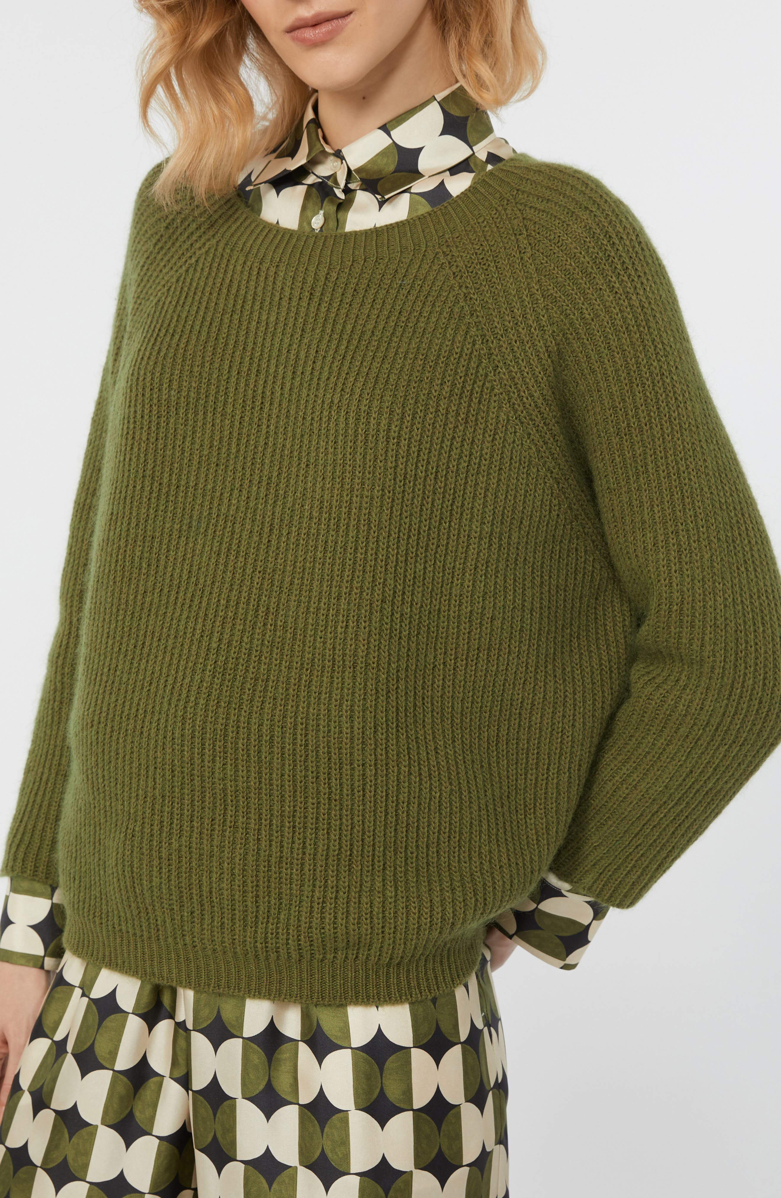 Weekend Max Mara Xeno Sweater in Olive Green at Nordstrom - 3