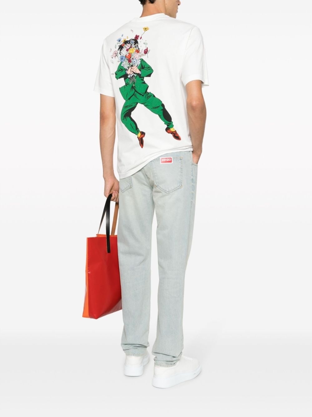 logo-patch slim-fit jeans - 2