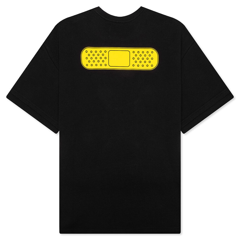 39 WAFFLE TEE - BLACK/YELLOW - 2